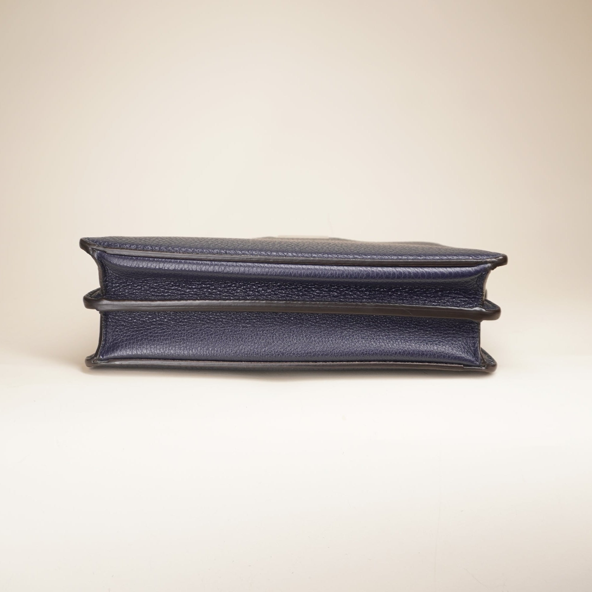 FF Navy Cuoio Romano Vitello Cover Peekaboo Mini Shoulder Bag
