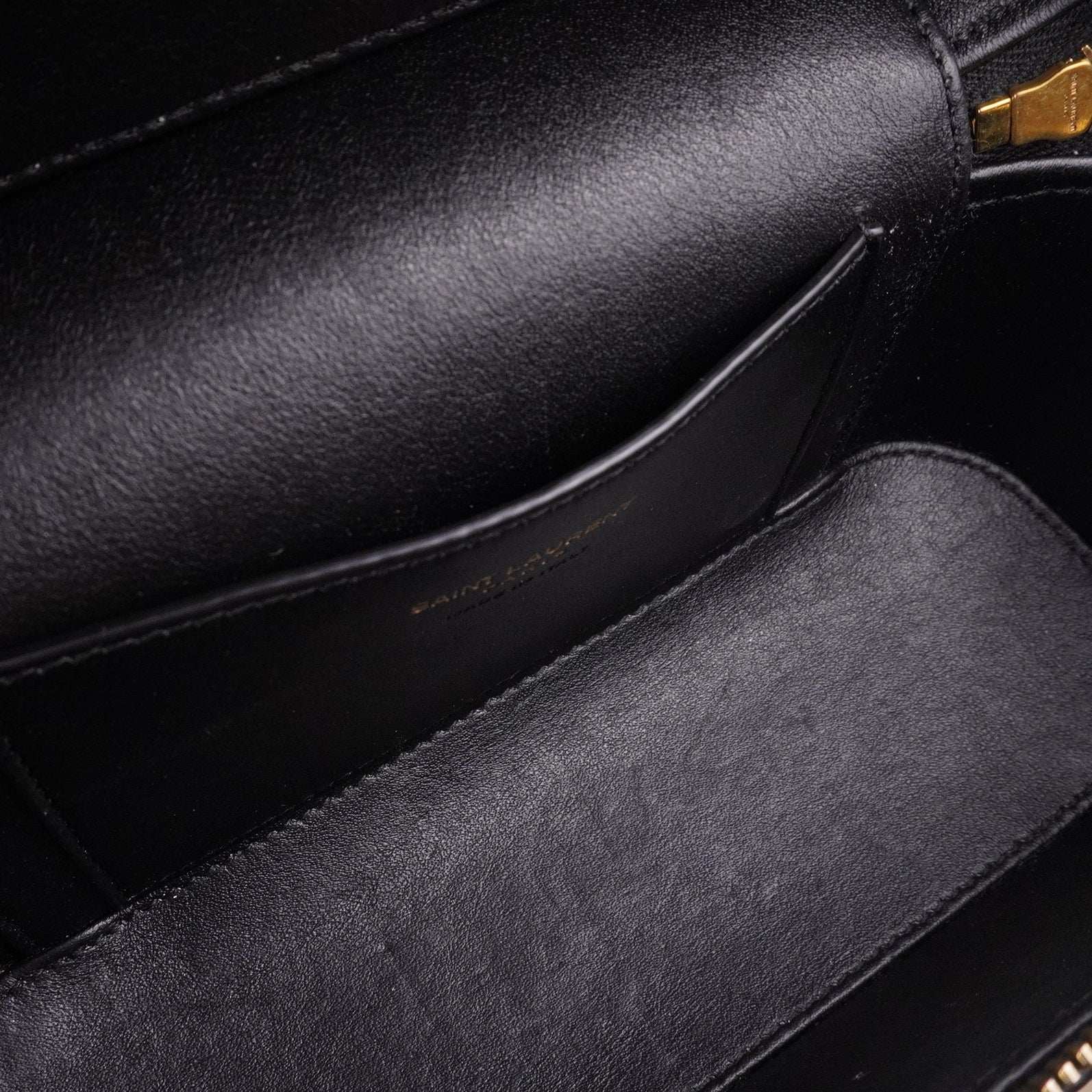 PRE-OWNED Lambskin Quilted Mini Gaby Vanity Case Black