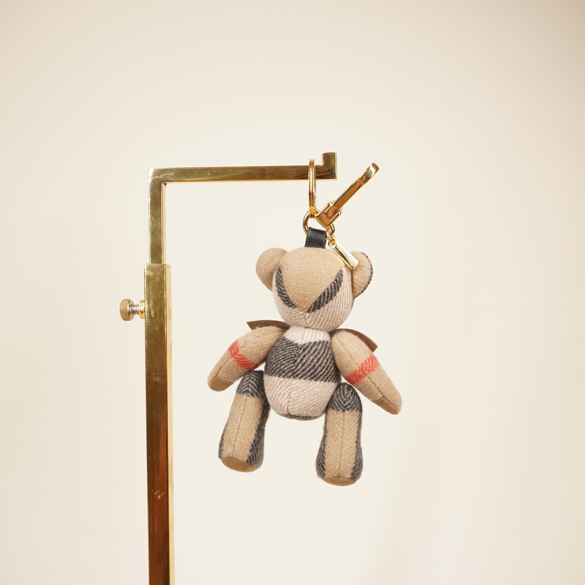 PRE-OWNED Cashmere Vintage Check Thomas Bear Bag Charm