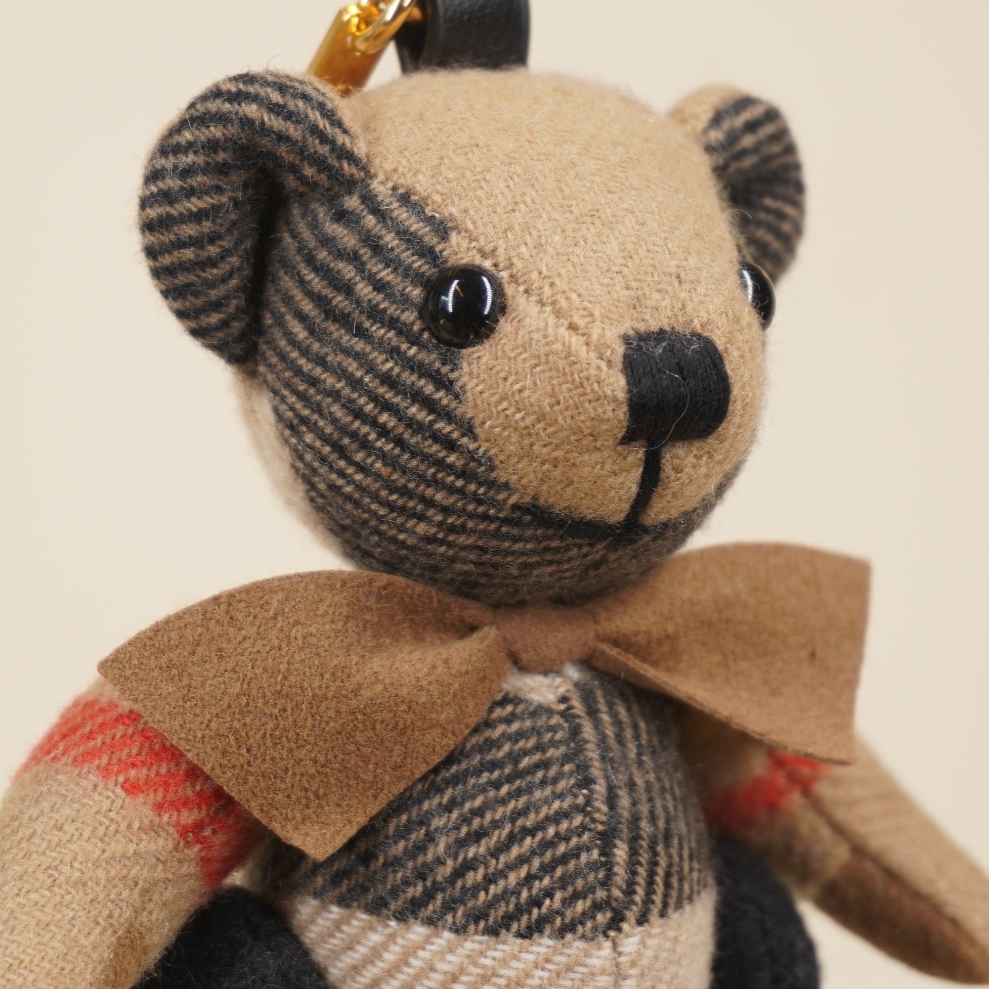 PRE-OWNED Cashmere Vintage Check Thomas Bear Bag Charm