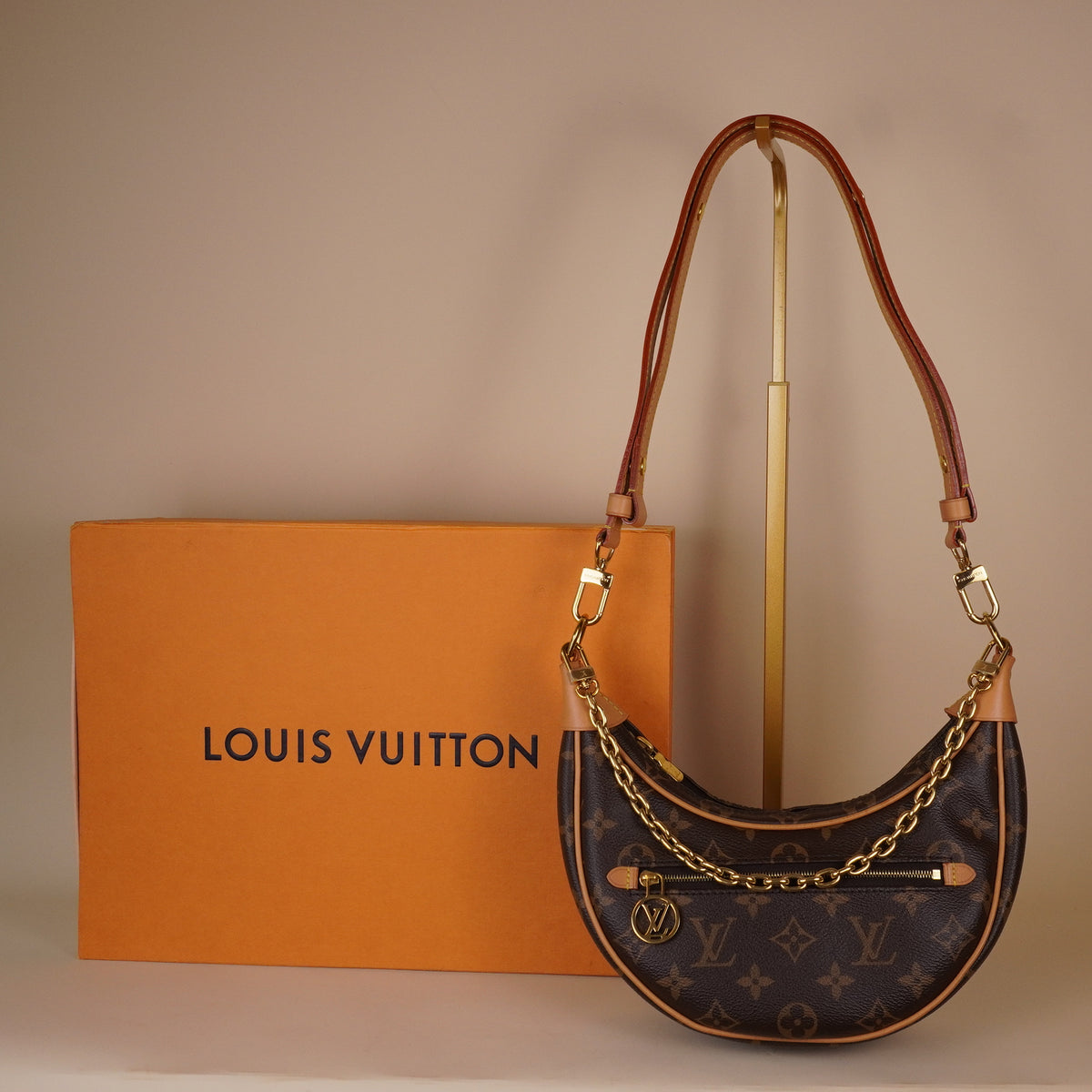 PRE-OWNED LV Monogram Canvas Loop Bag