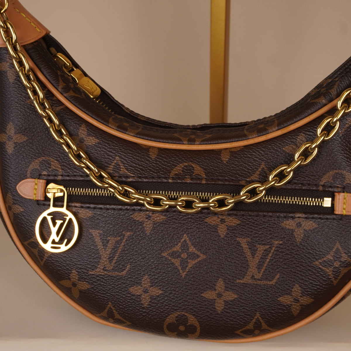 PRE-OWNED LV Monogram Canvas Loop Bag