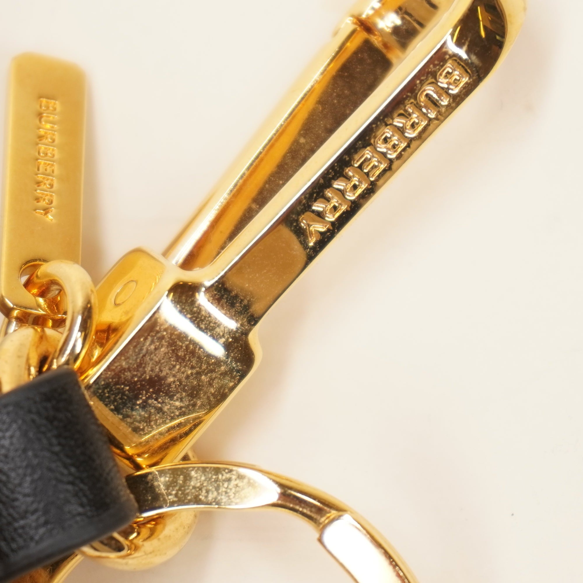 PRE-OWNED Thomas Check Trench Teddy Bear Keychain Charm