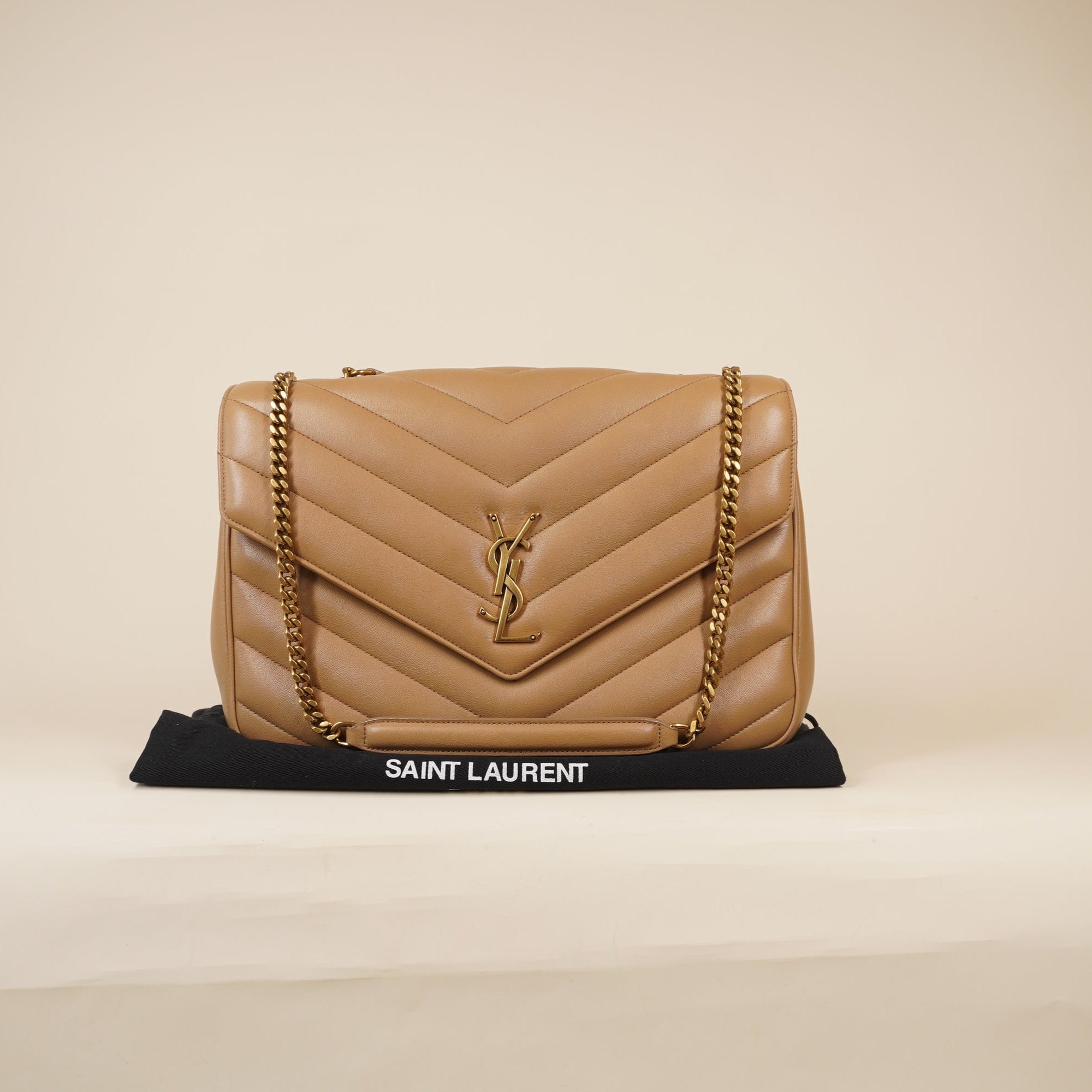 PRE-OWNED  Loulou large in Matelasse Lambskin Shoulder Bag