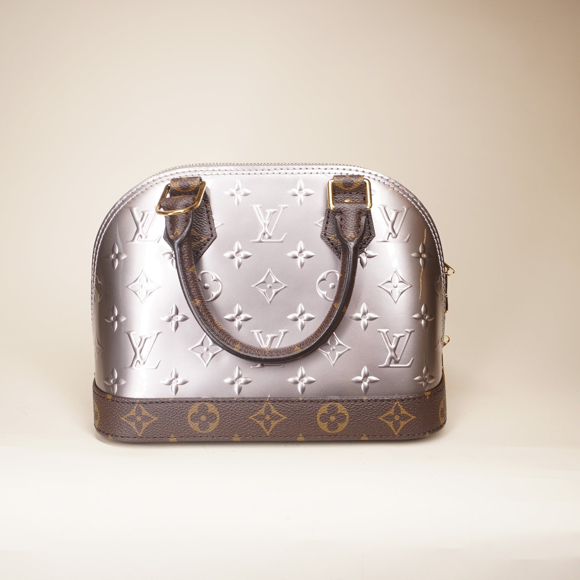 PRE-OWNED LV Monogram Vernis Alma BB Shoulder Bag