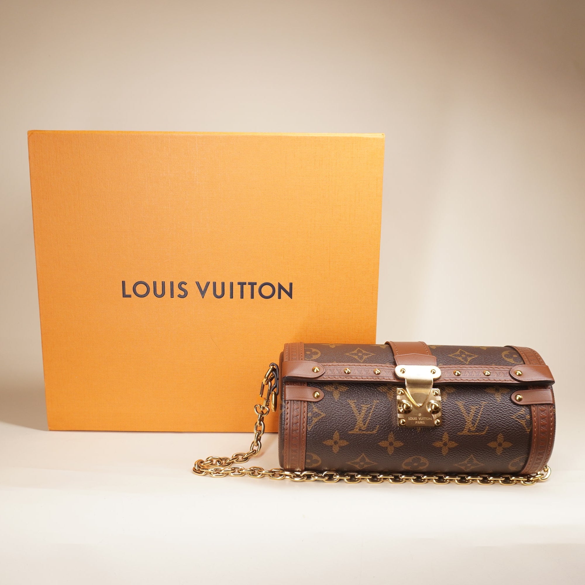 PRE-OWNED LV Papillon Trunk Monogram Shoulder Bag