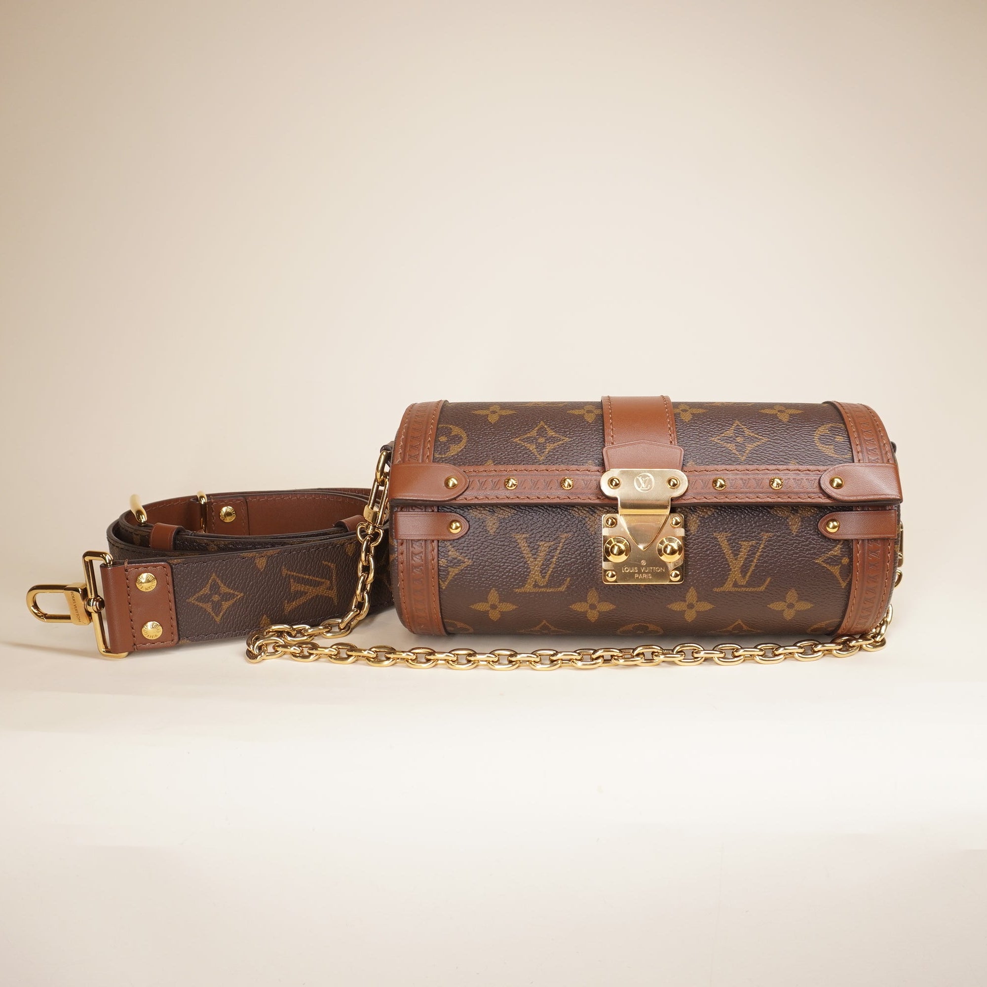 PRE-OWNED LV Papillon Trunk Monogram Shoulder Bag