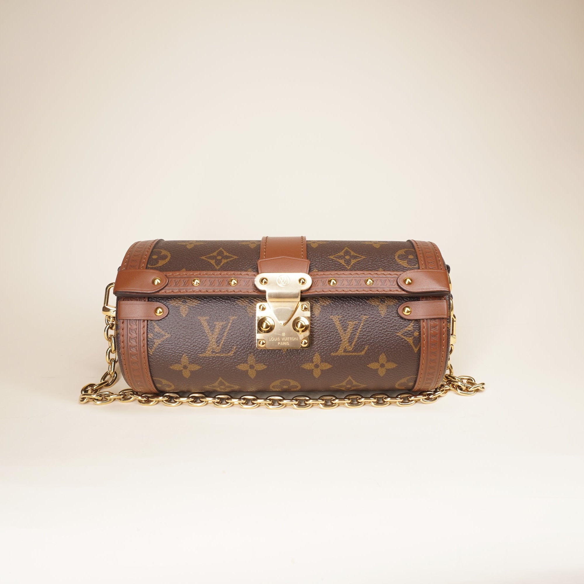 PRE-OWNED LV Papillon Trunk Monogram Shoulder Bag