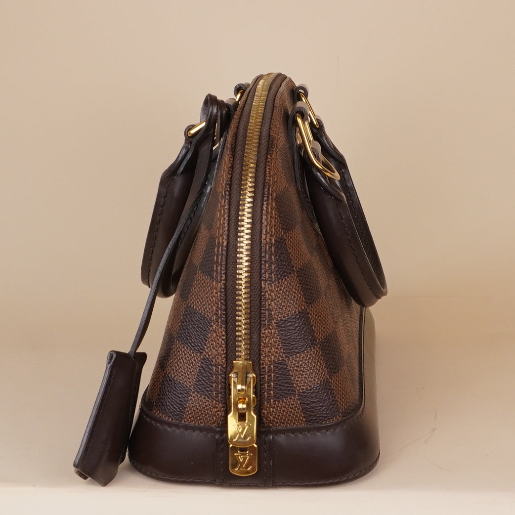 PRE-OWNED LV Damier Ebene Alma BB