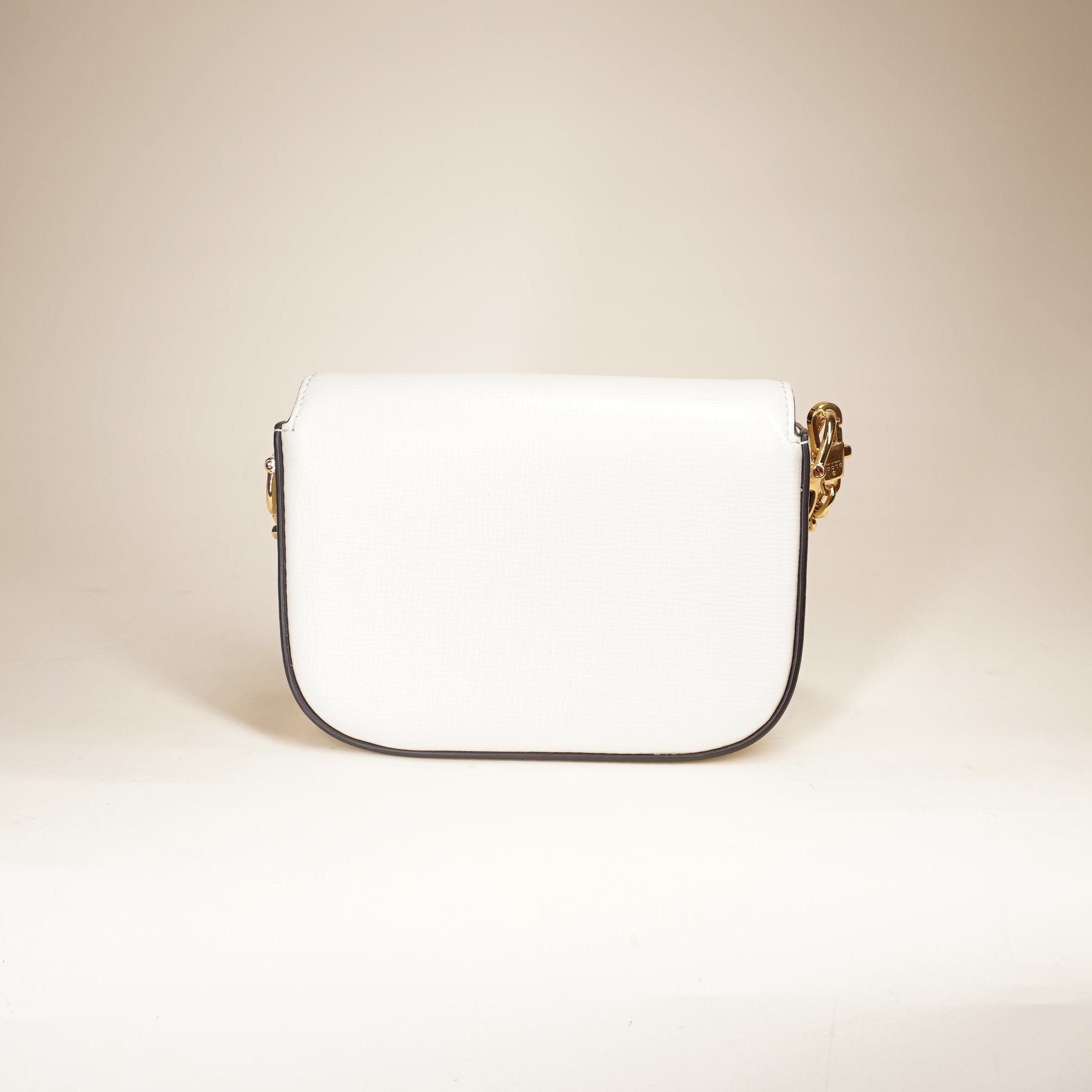 PRE-OWNED Horsebit 1955 Mini Wthite Shoulder Bag