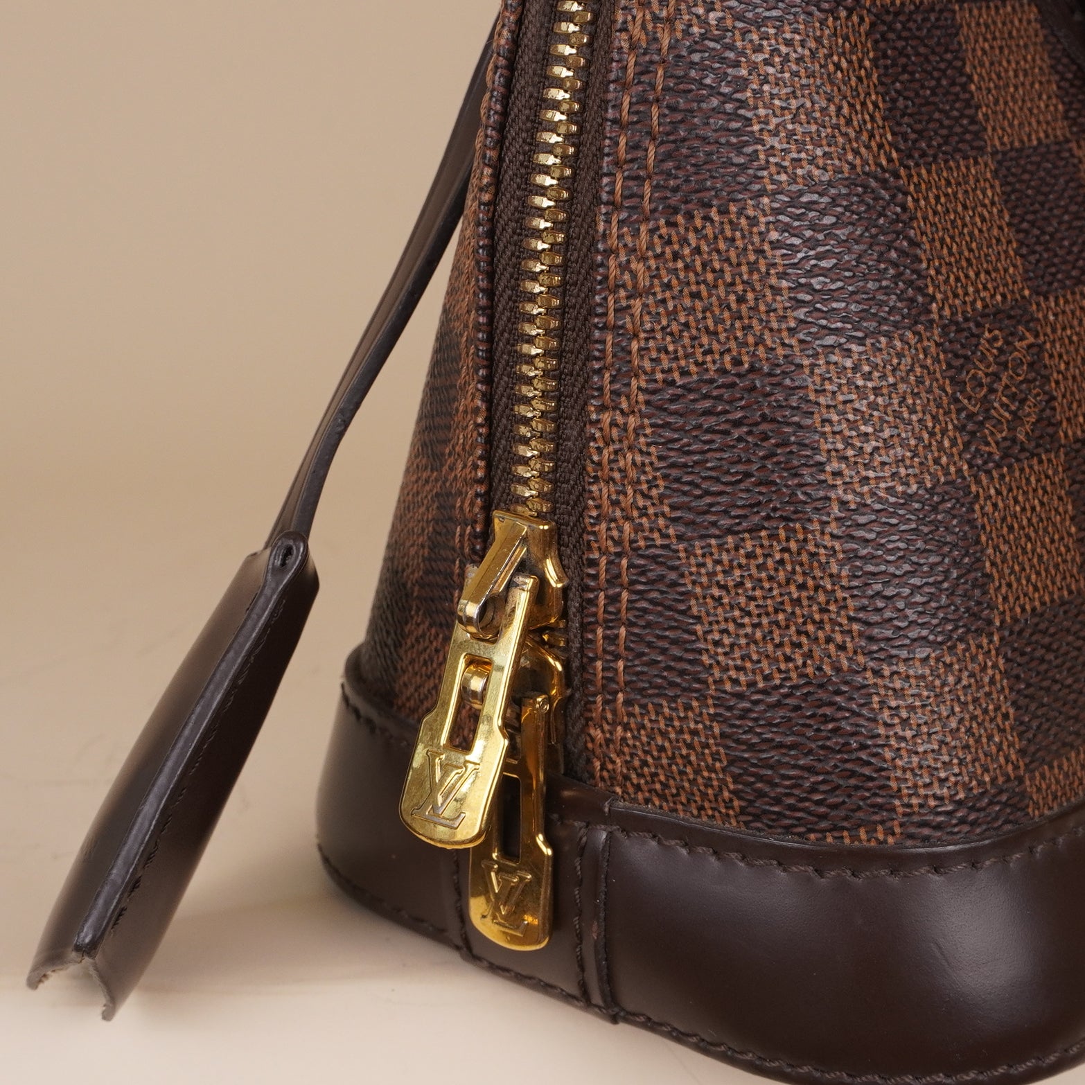 PRE-OWNED LV Damier Ebene Alma BB