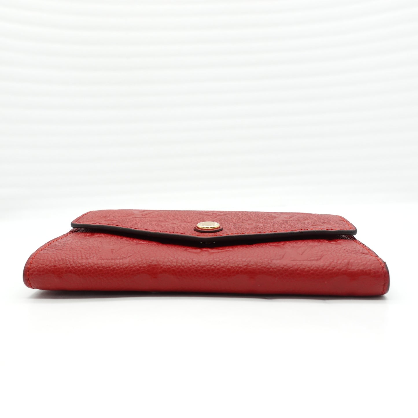 PRE-OWNED LV Red Monogram Empreinte Curieuse Compact Short Wallet