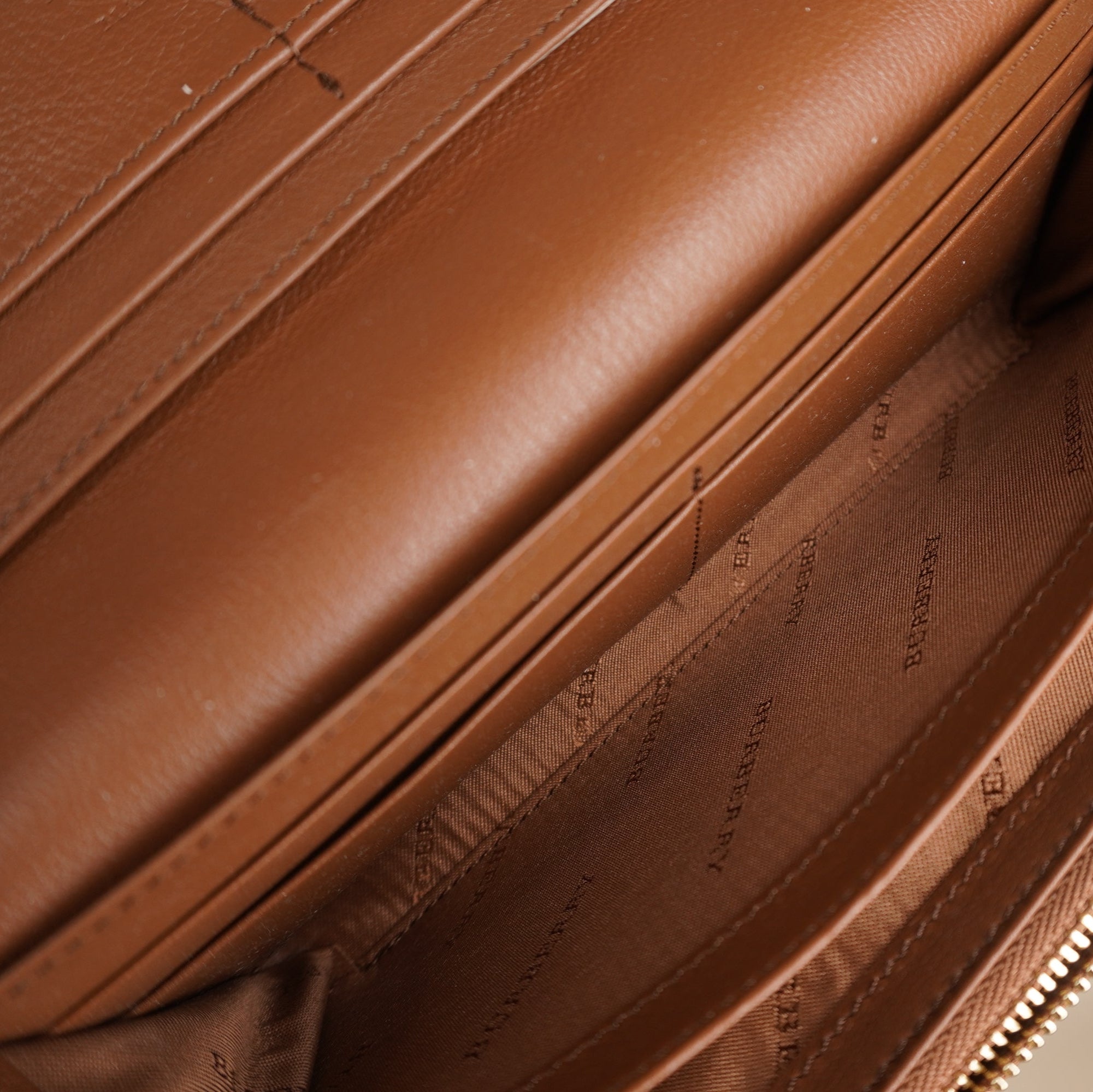 PRE-OWNED Calfskin Horseferry Check Porter Continental Wallet