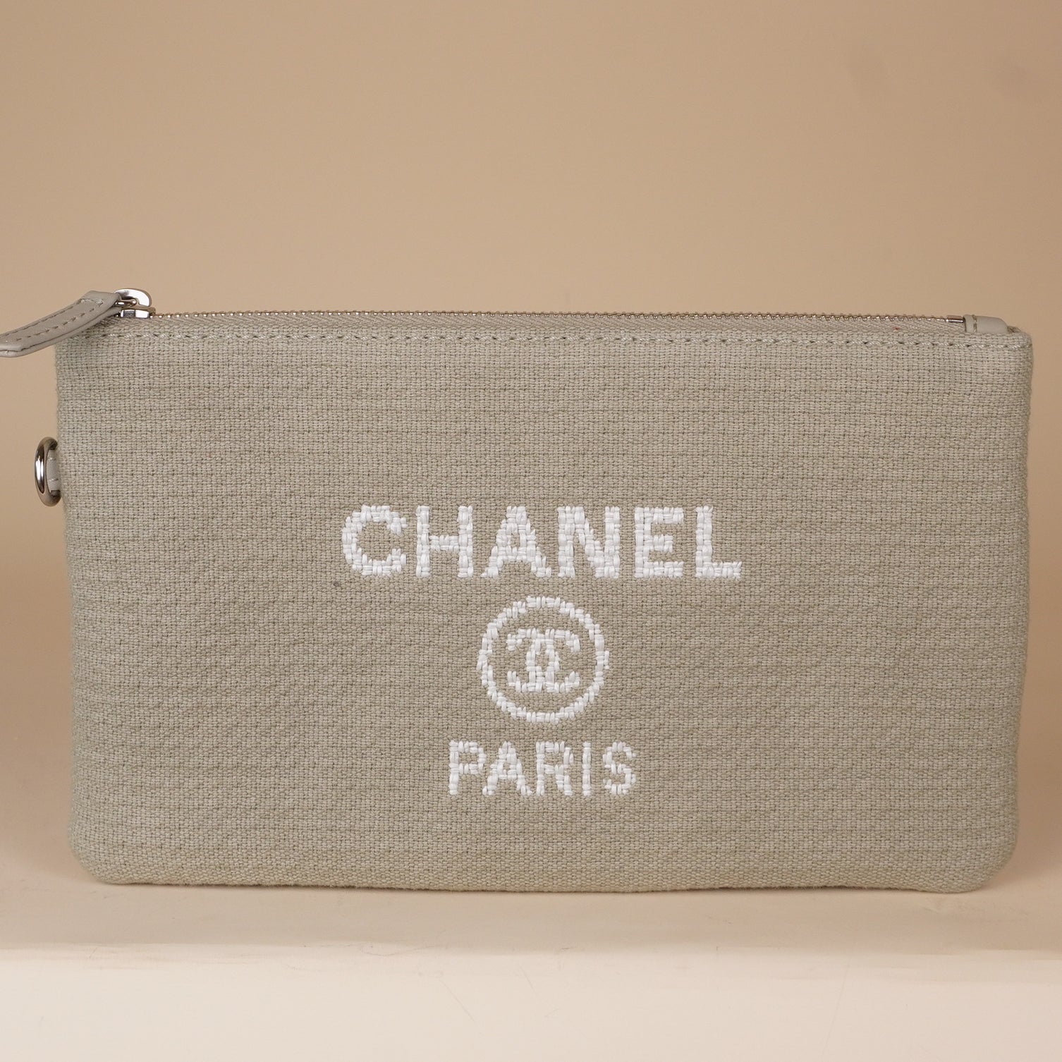 PRE-OWNED CC Medium Deauville Shopping Tote w/ Pouch
