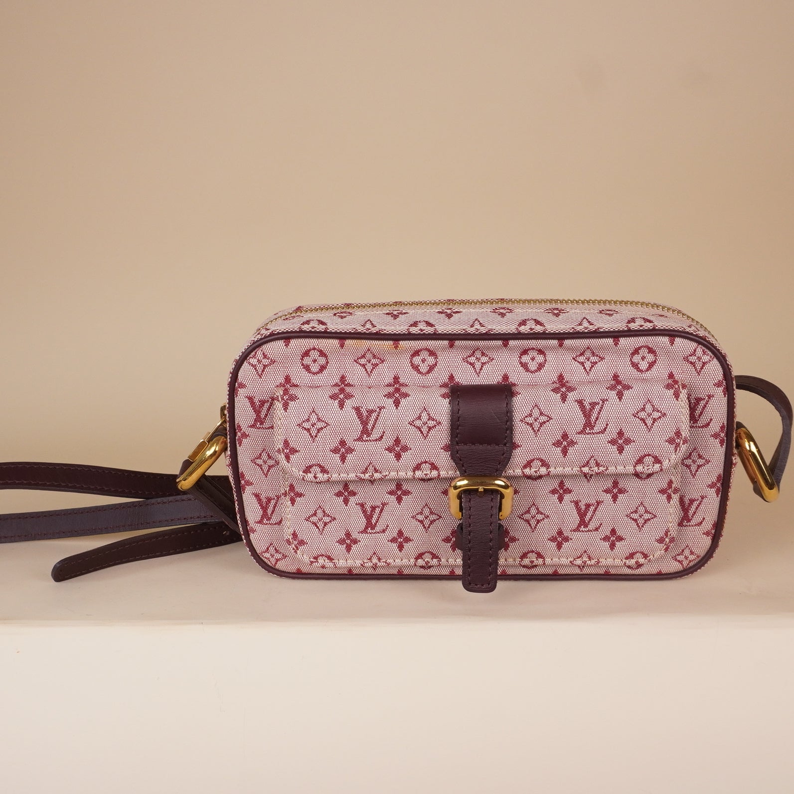 PRE-OWNED LV Cherry Monogram Mini Lin Juliette Bag