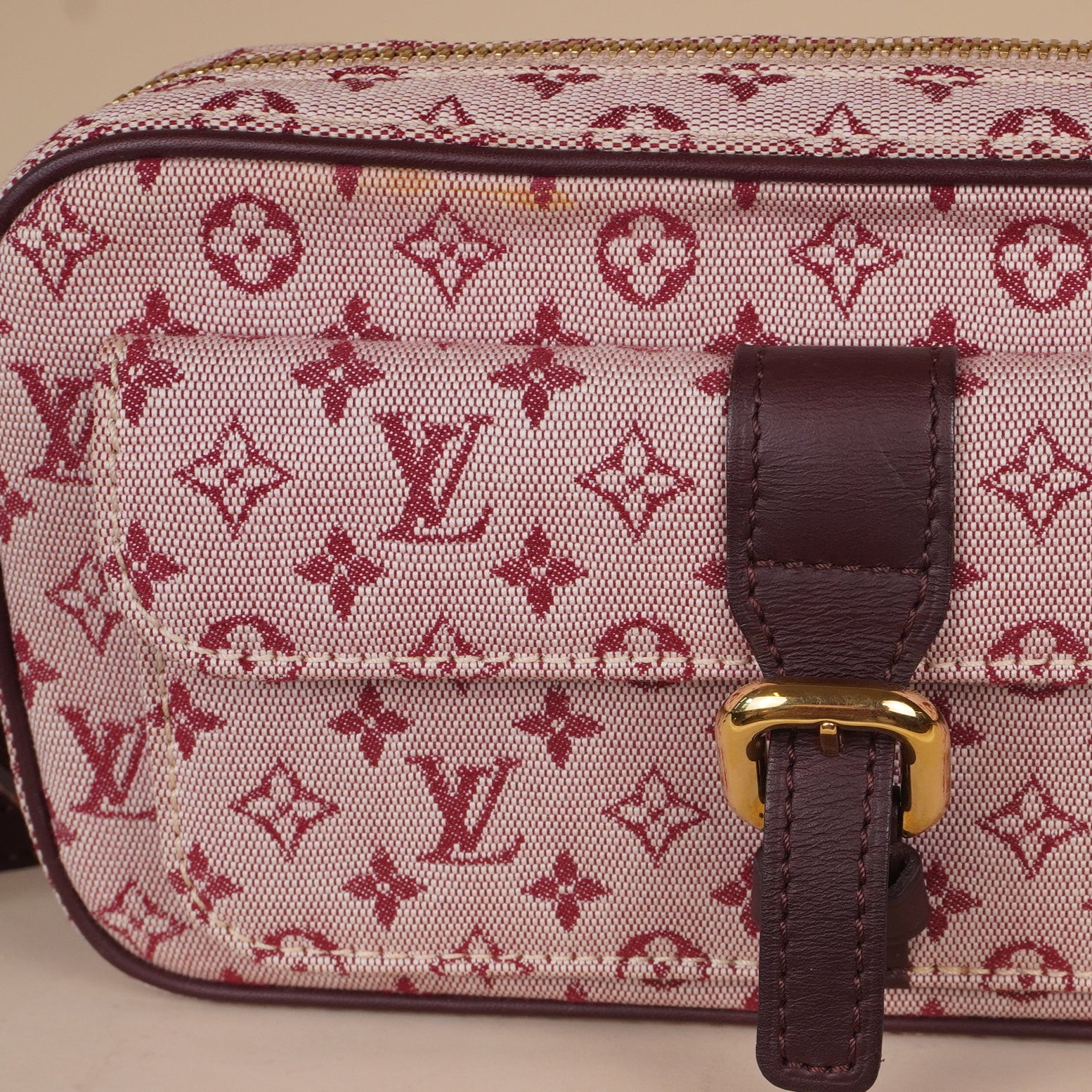 PRE-OWNED LV Cherry Monogram Mini Lin Juliette Bag