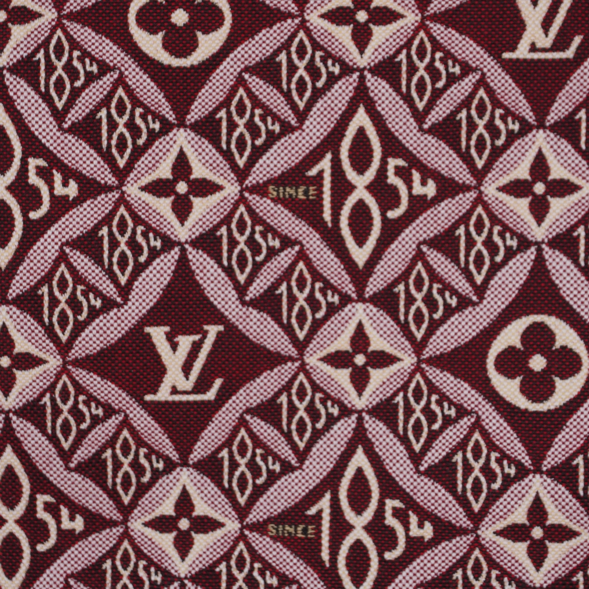 PRE-OWNED LV Jacquard Since 1854 Neverfull MM Bordeaux