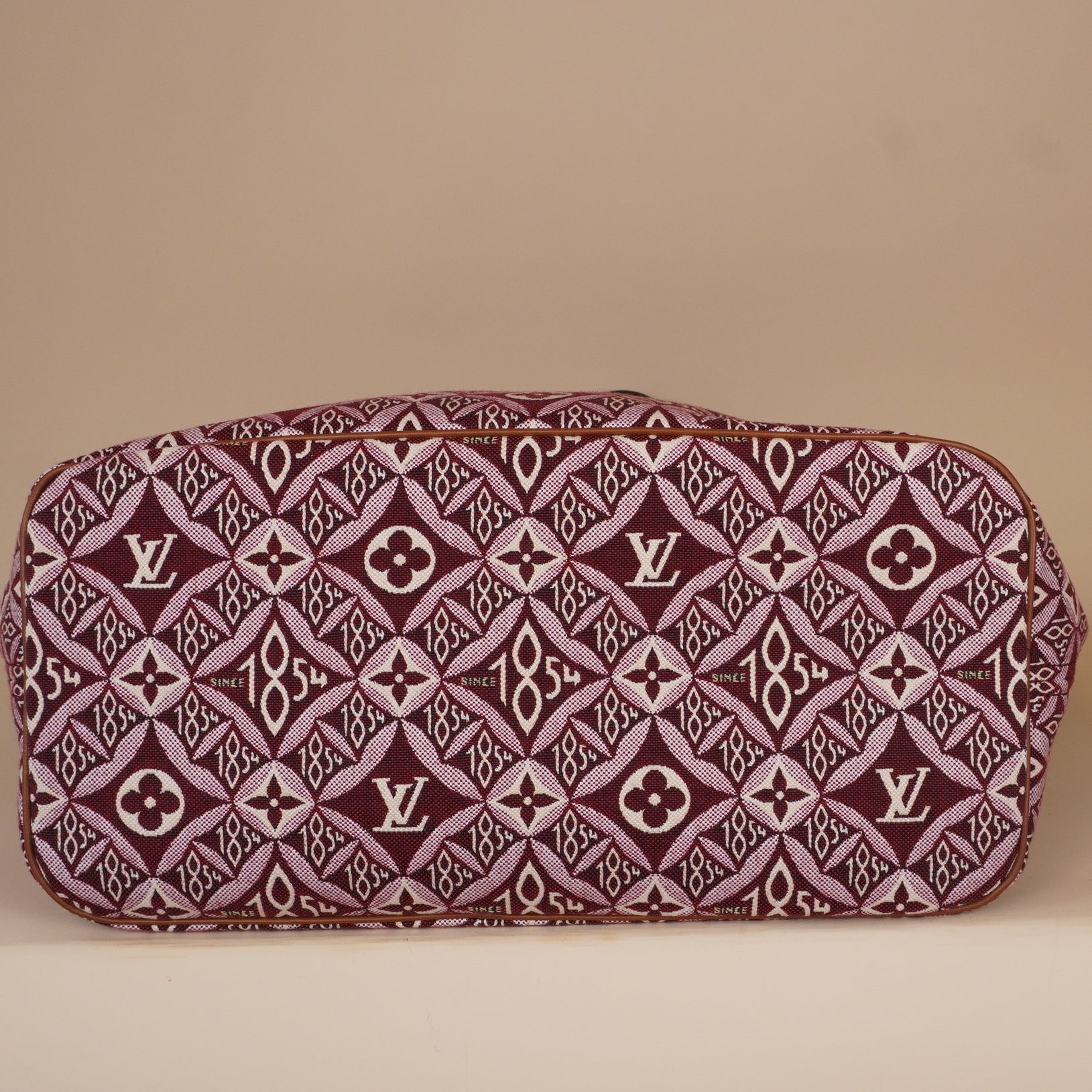 PRE-OWNED LV Jacquard Since 1854 Neverfull MM Bordeaux