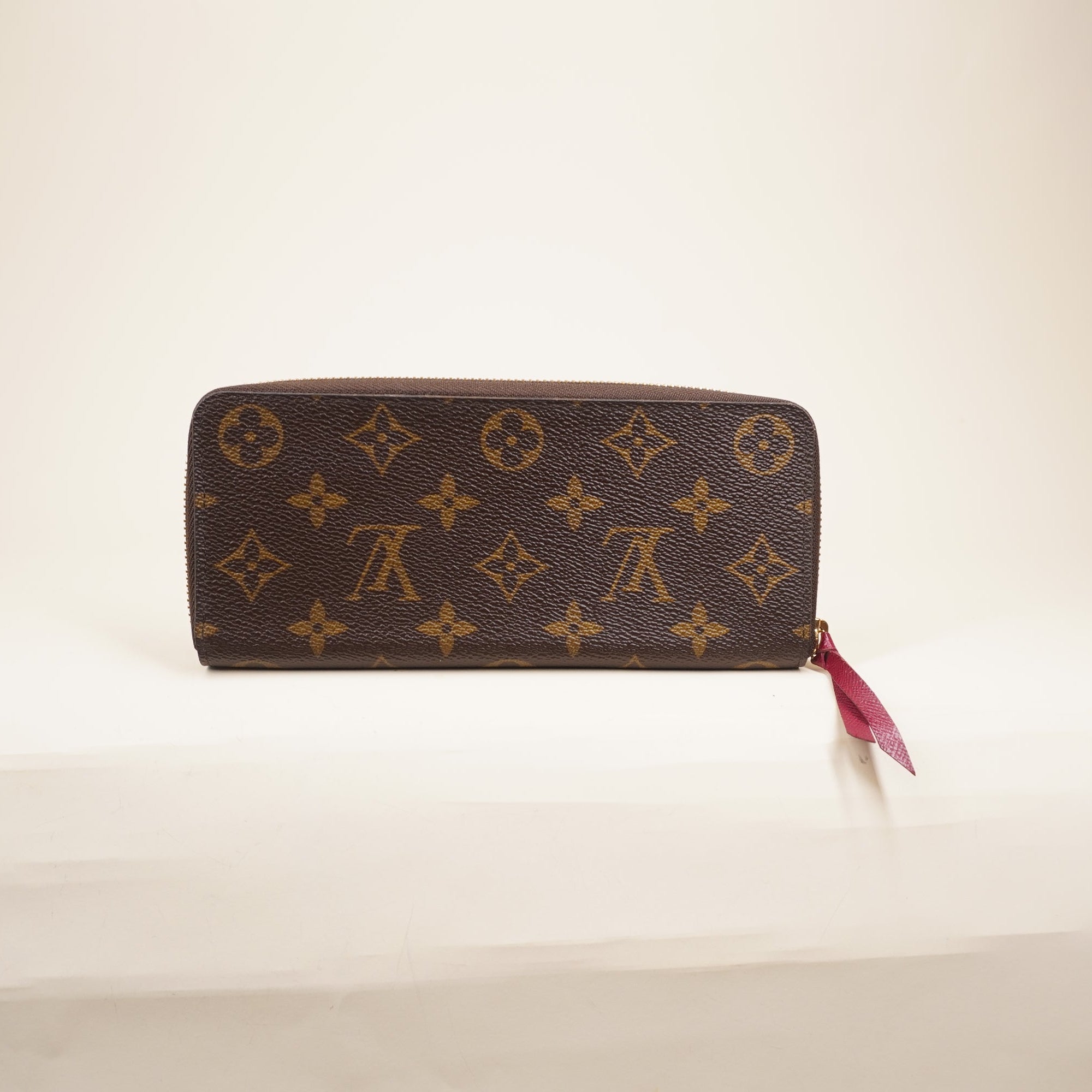 PRE-OWNED LV Monogram Clemence Canvas Wallet