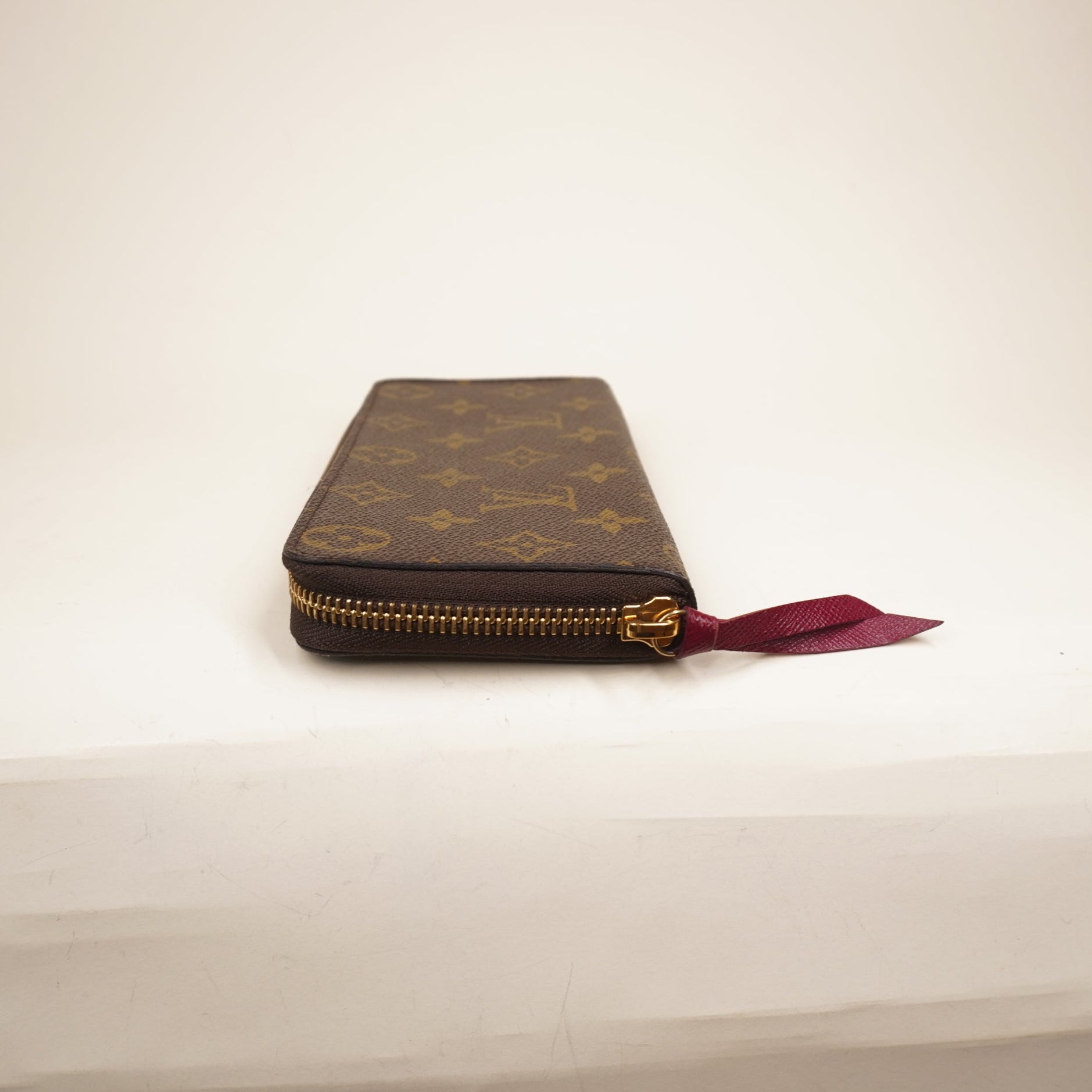 PRE-OWNED LV Monogram Clemence Canvas Wallet