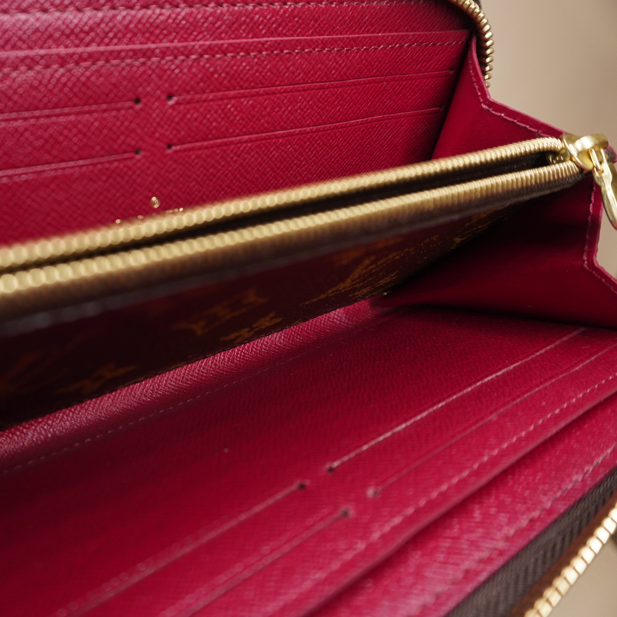 PRE-OWNED LV Monogram Clemence Canvas Wallet