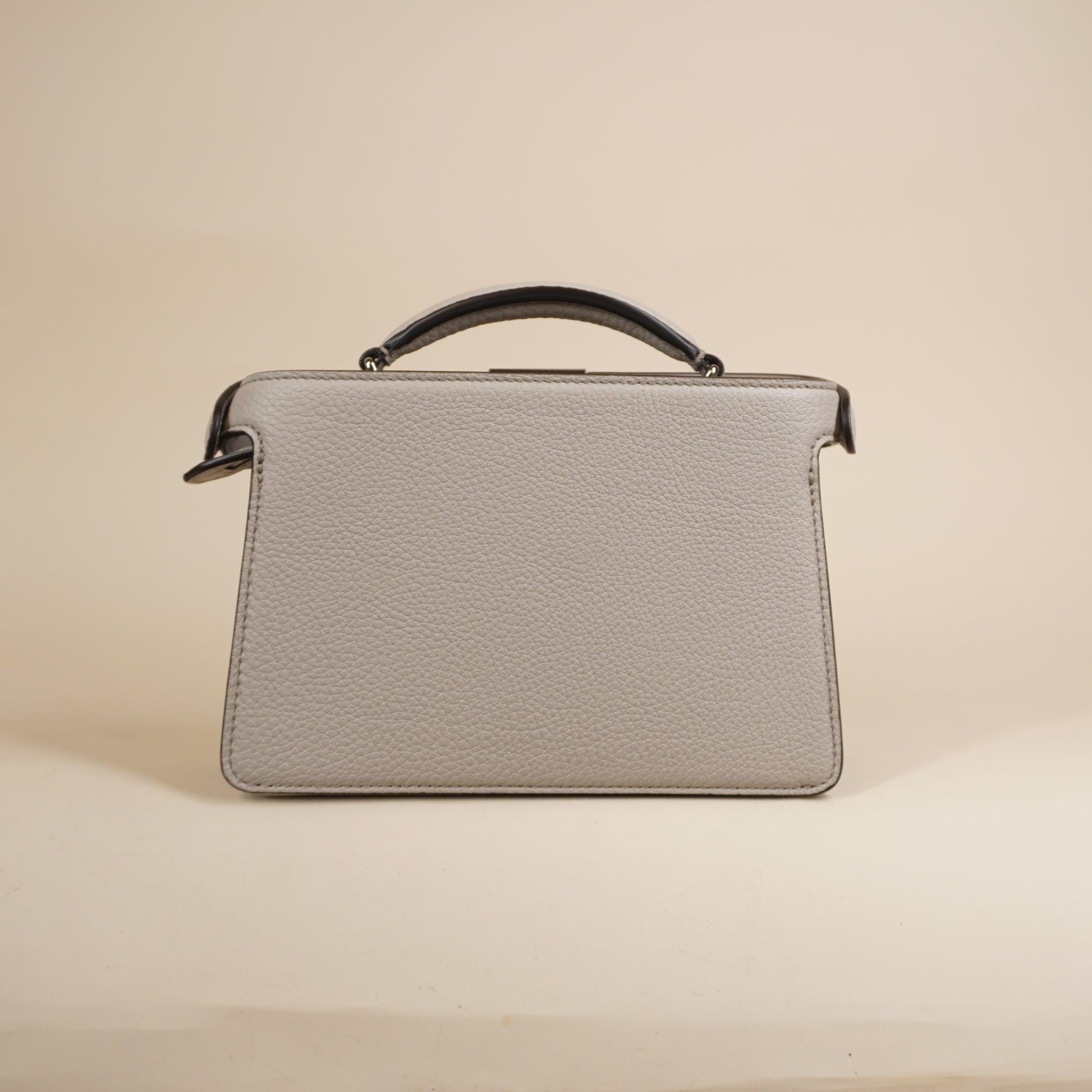 PRE-OWNED FF Grey Cuoio Romano Vitello Cover Peekaboo Shoulder Bag