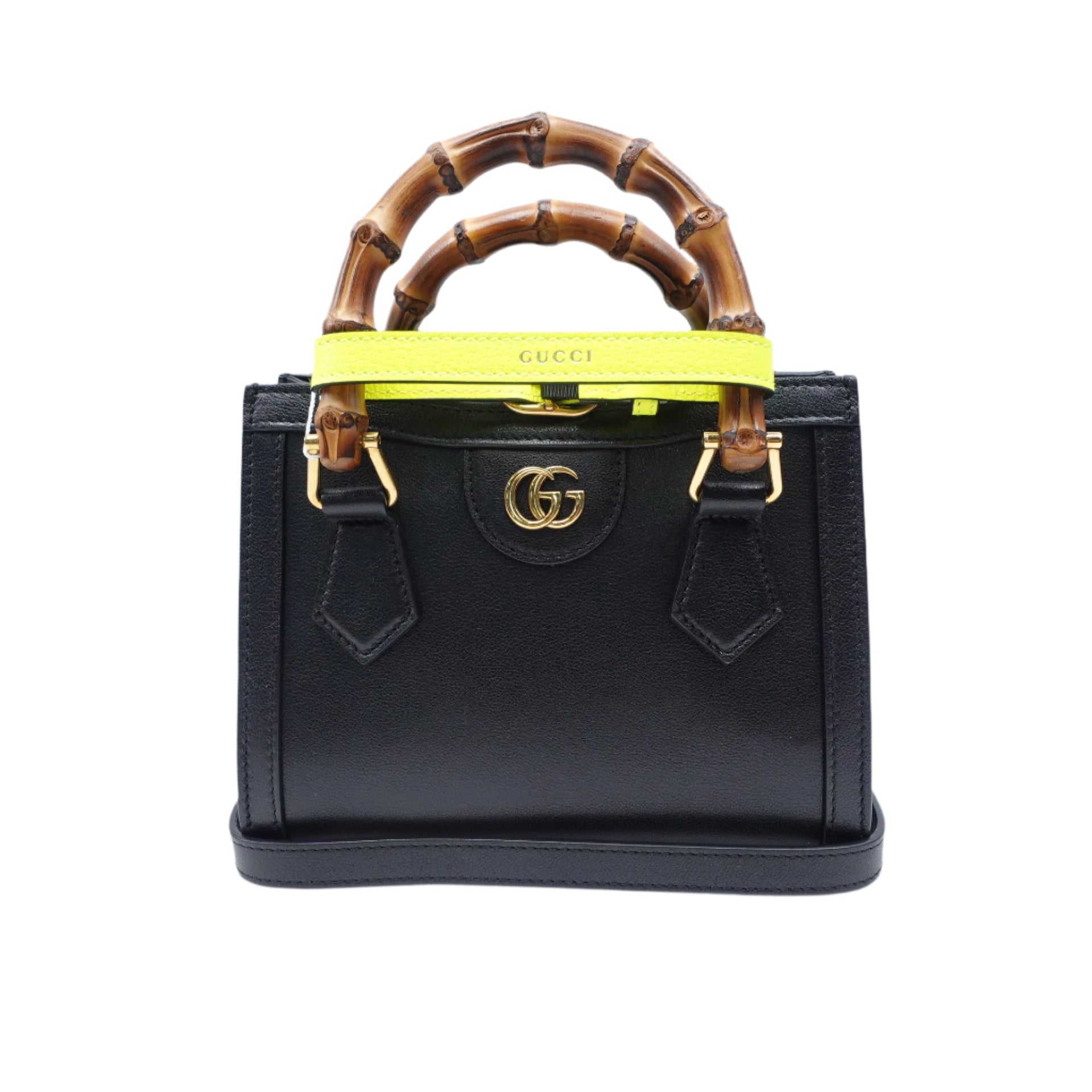 Bolso de hombro Diana de bambú Marmont negro GG USADO