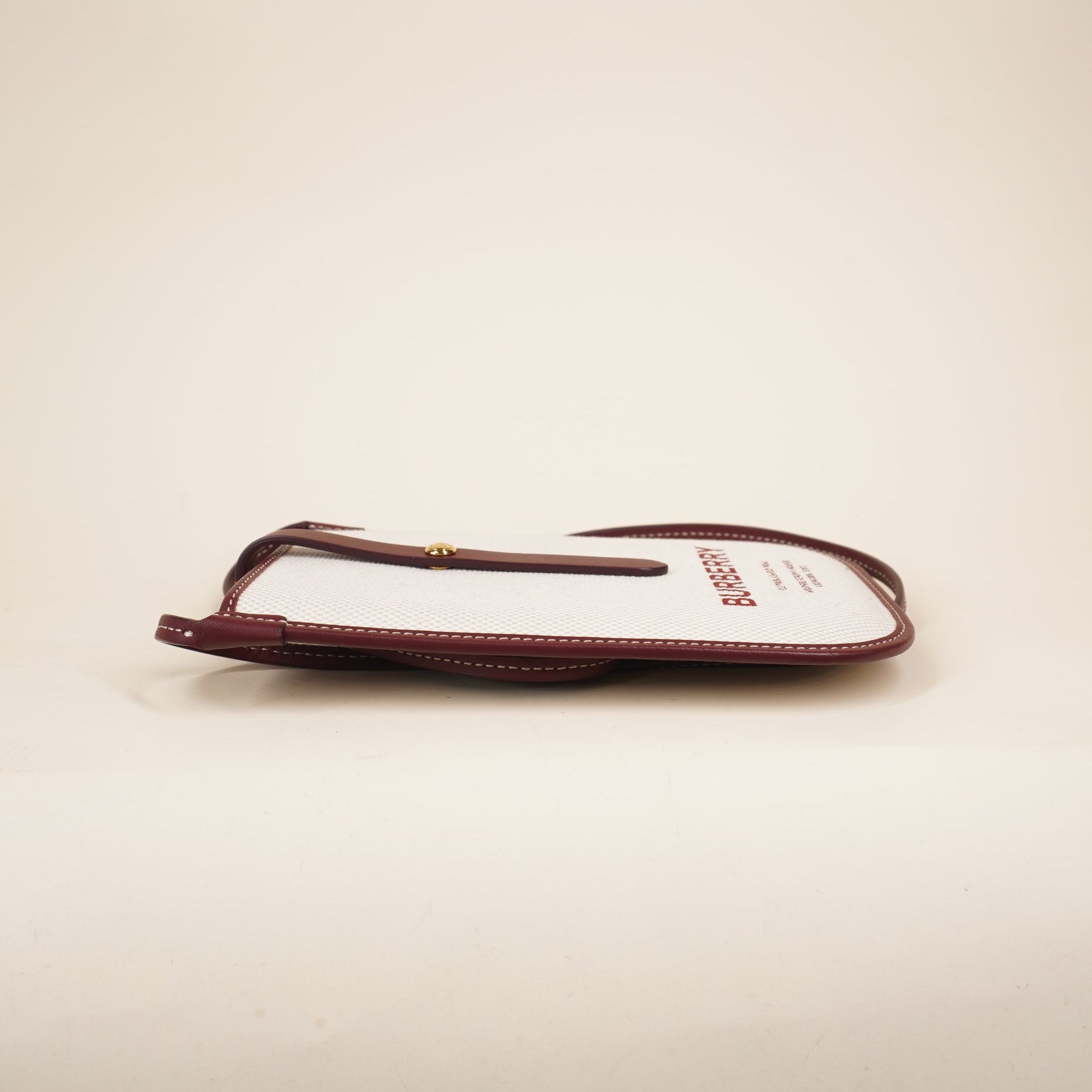 PRE-OWNED Leather Trimmed Canvas Phone Case With Strap