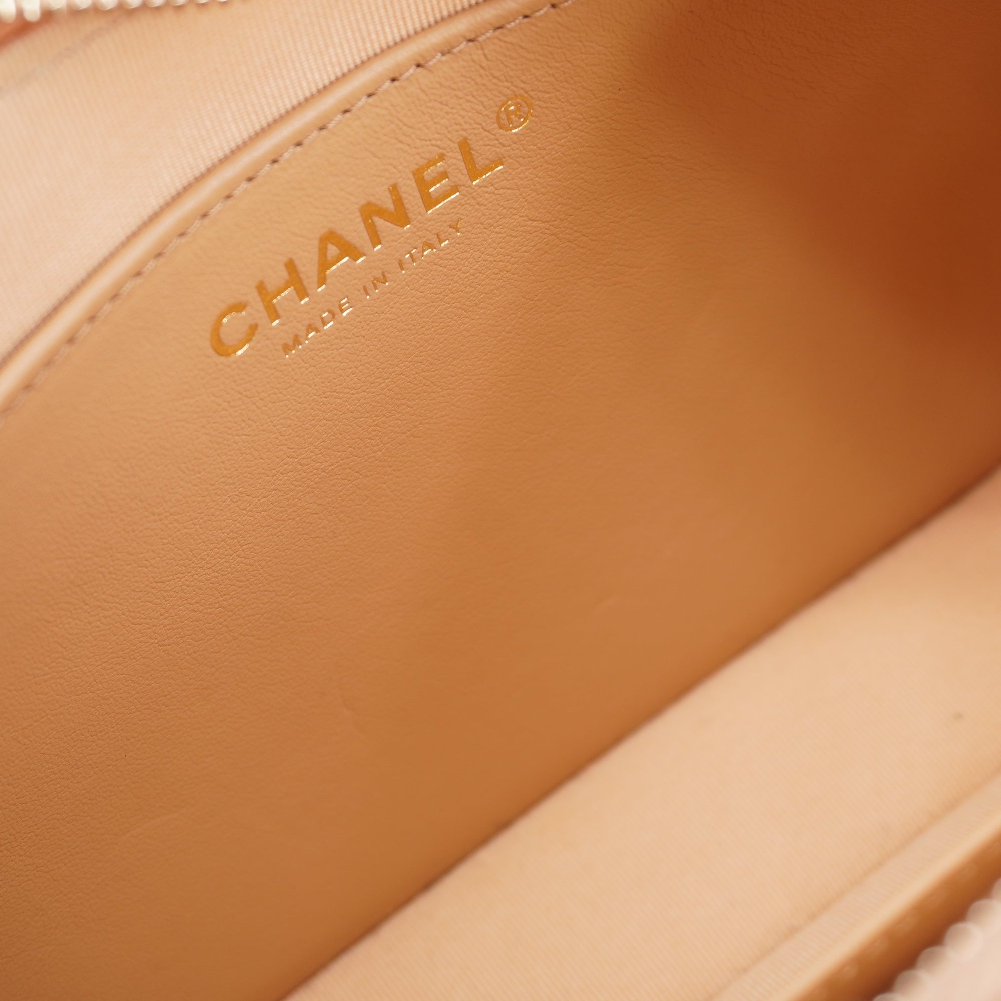 Aged Calfskin Quilted Small Chanel 19 Hobo Beige Shoulder Bag