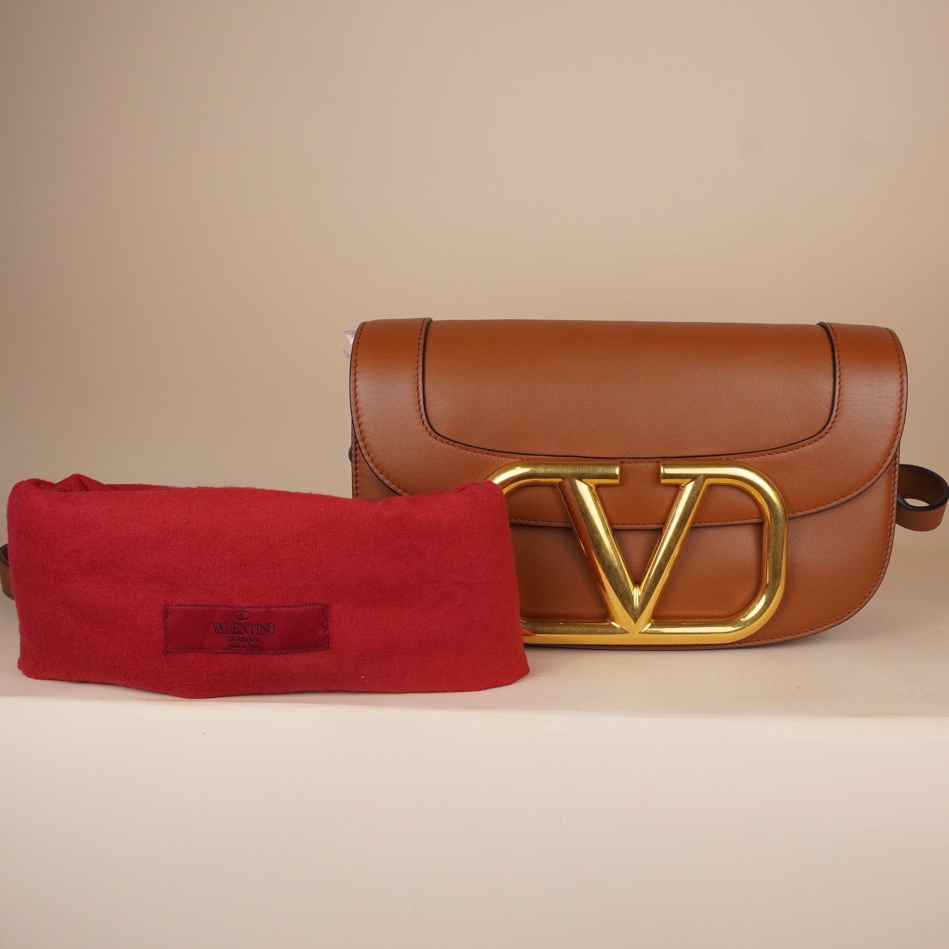 PRE-OWNED Supervee Calfskin Crossbody Bag