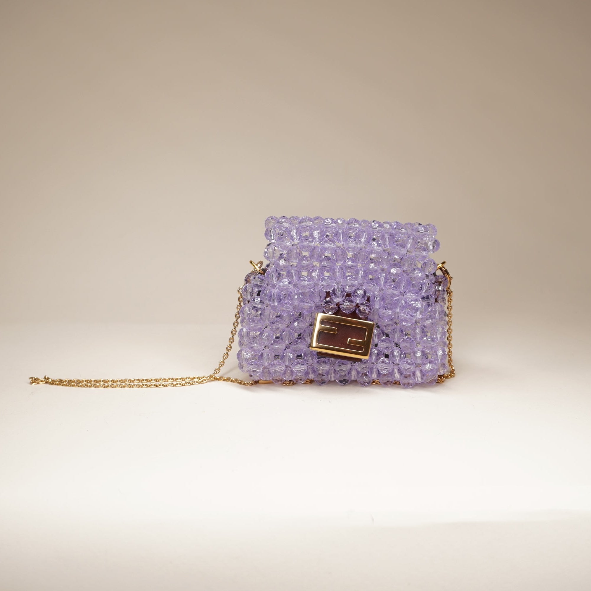 Pico Baguette Purple Crystal Shoulder Bag