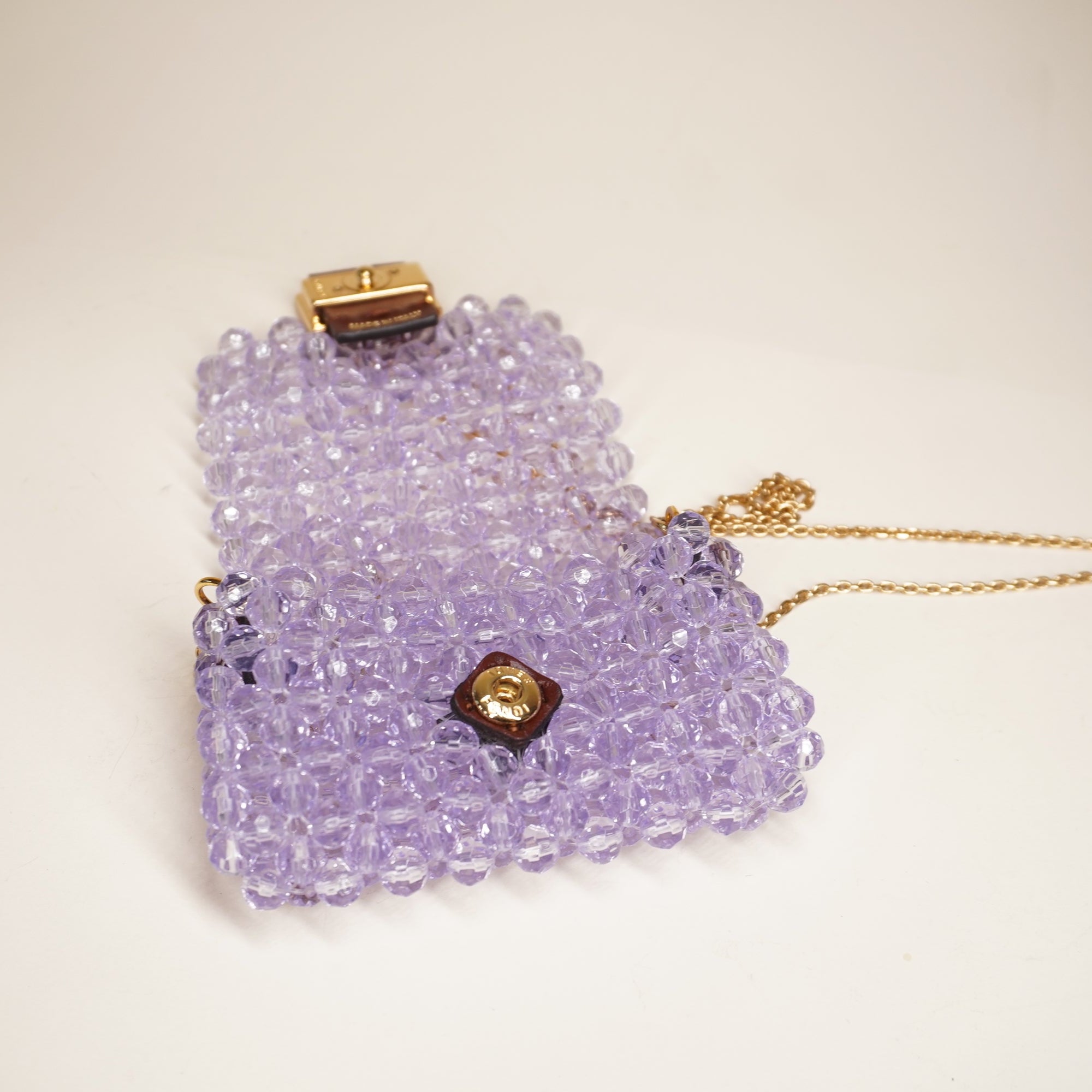 Pico Baguette Purple Crystal Shoulder Bag