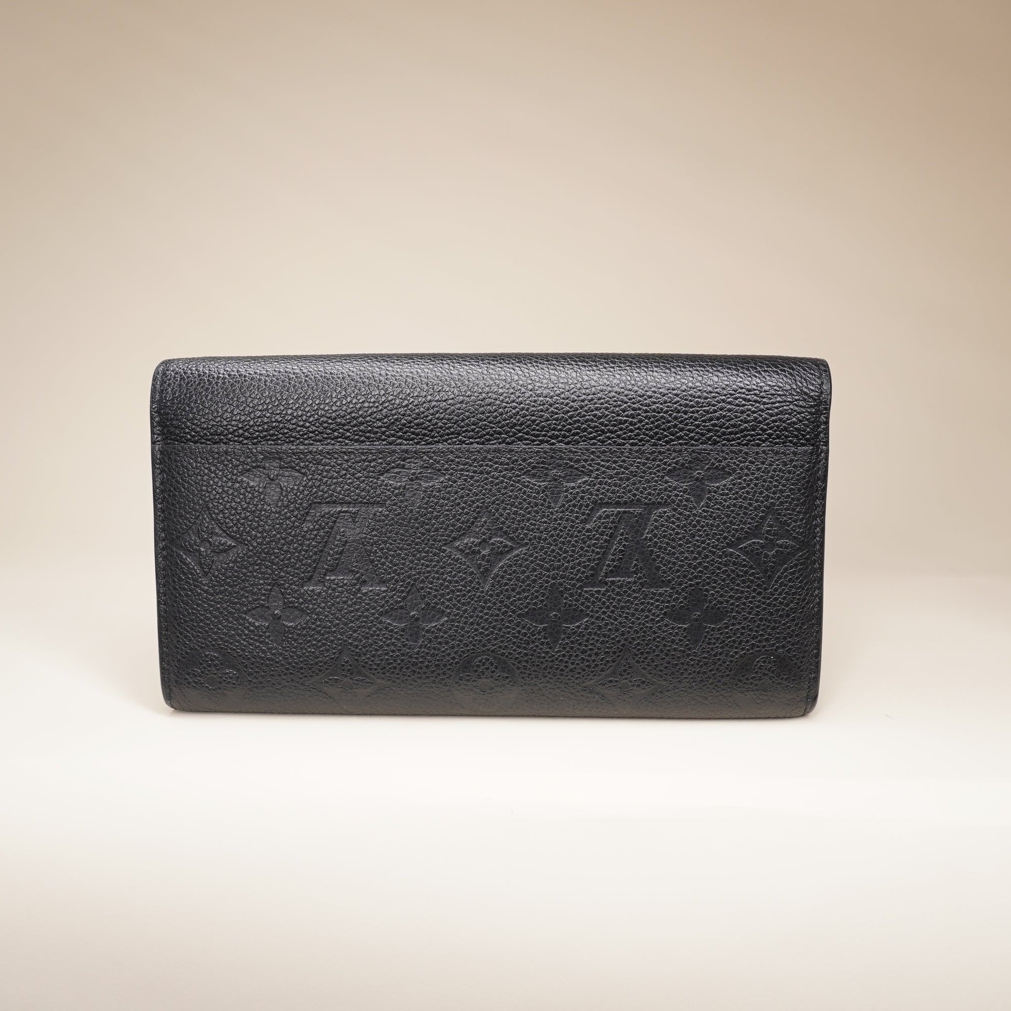 LV Black Empreinte Leather Sarah Wallet