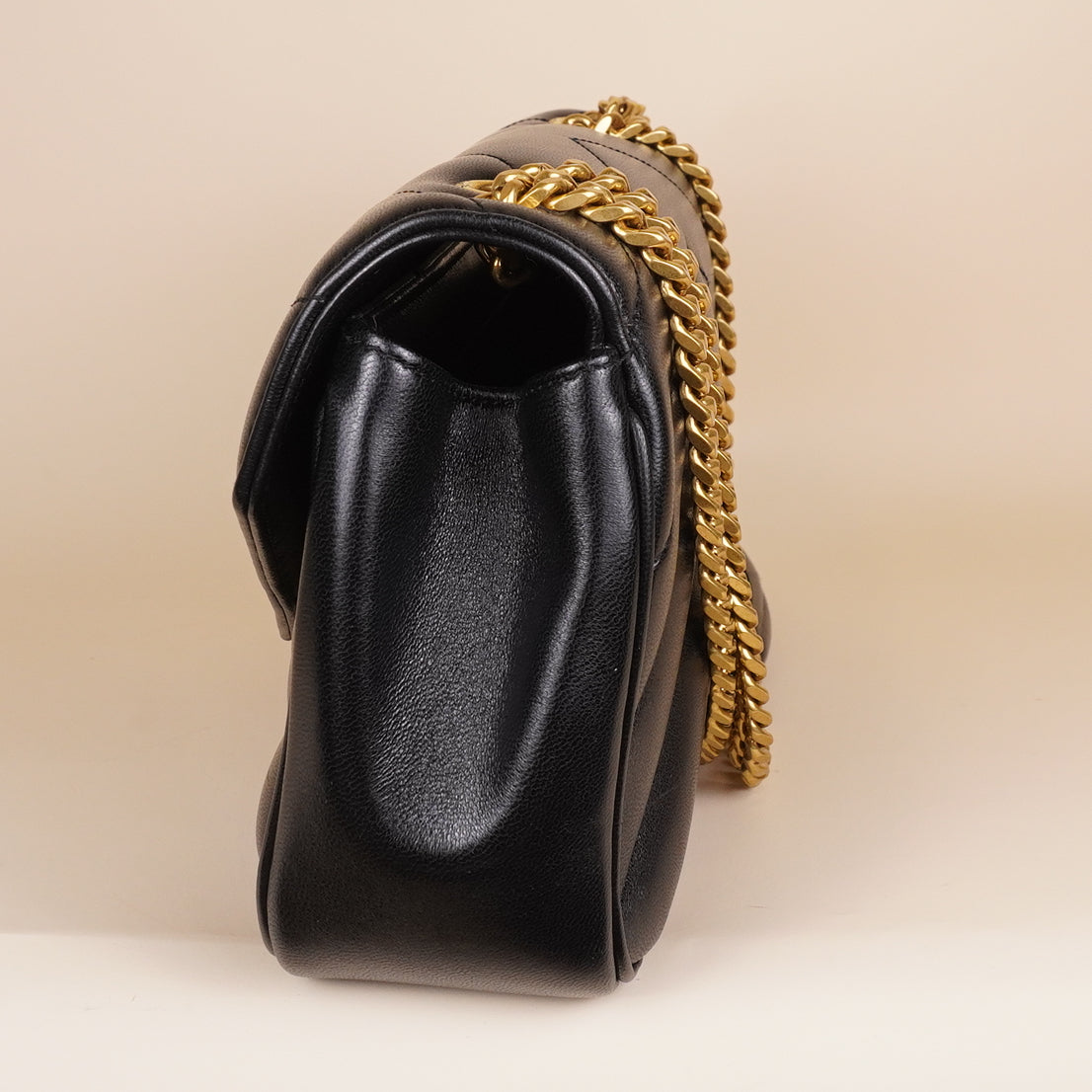 PRE-OWNED Matelassé Lambskin Black Loulou Small