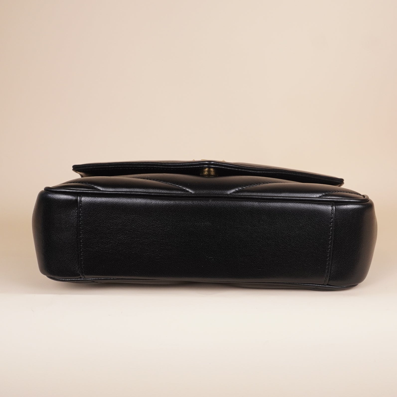 PRE-OWNED Matelassé Lambskin Black Loulou Small