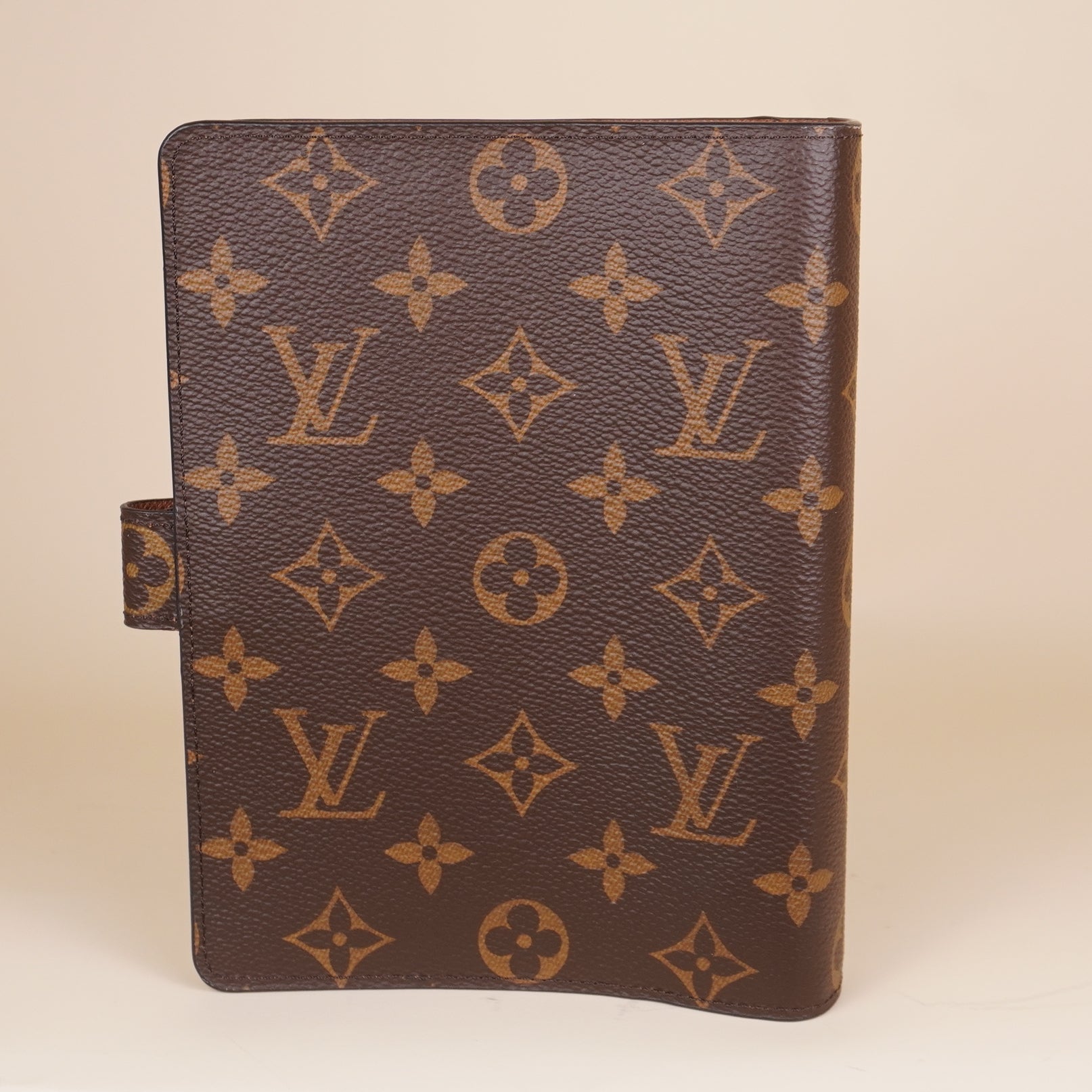 PRE-OWNED LV Monogram Medium Ring Agenda Cover