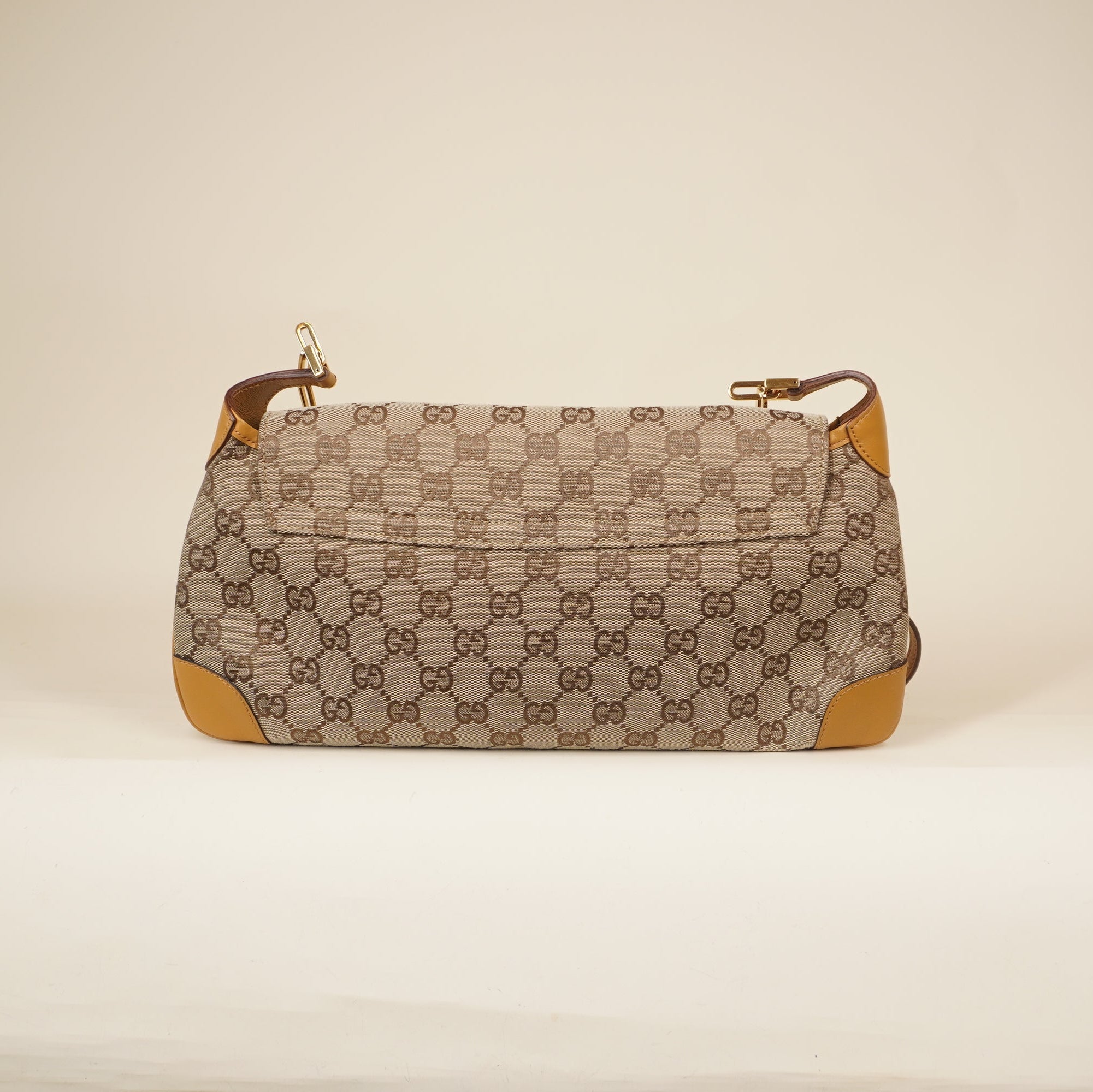 PRE-OWNED GG Monogram Tiger Charm Shoulder Bag