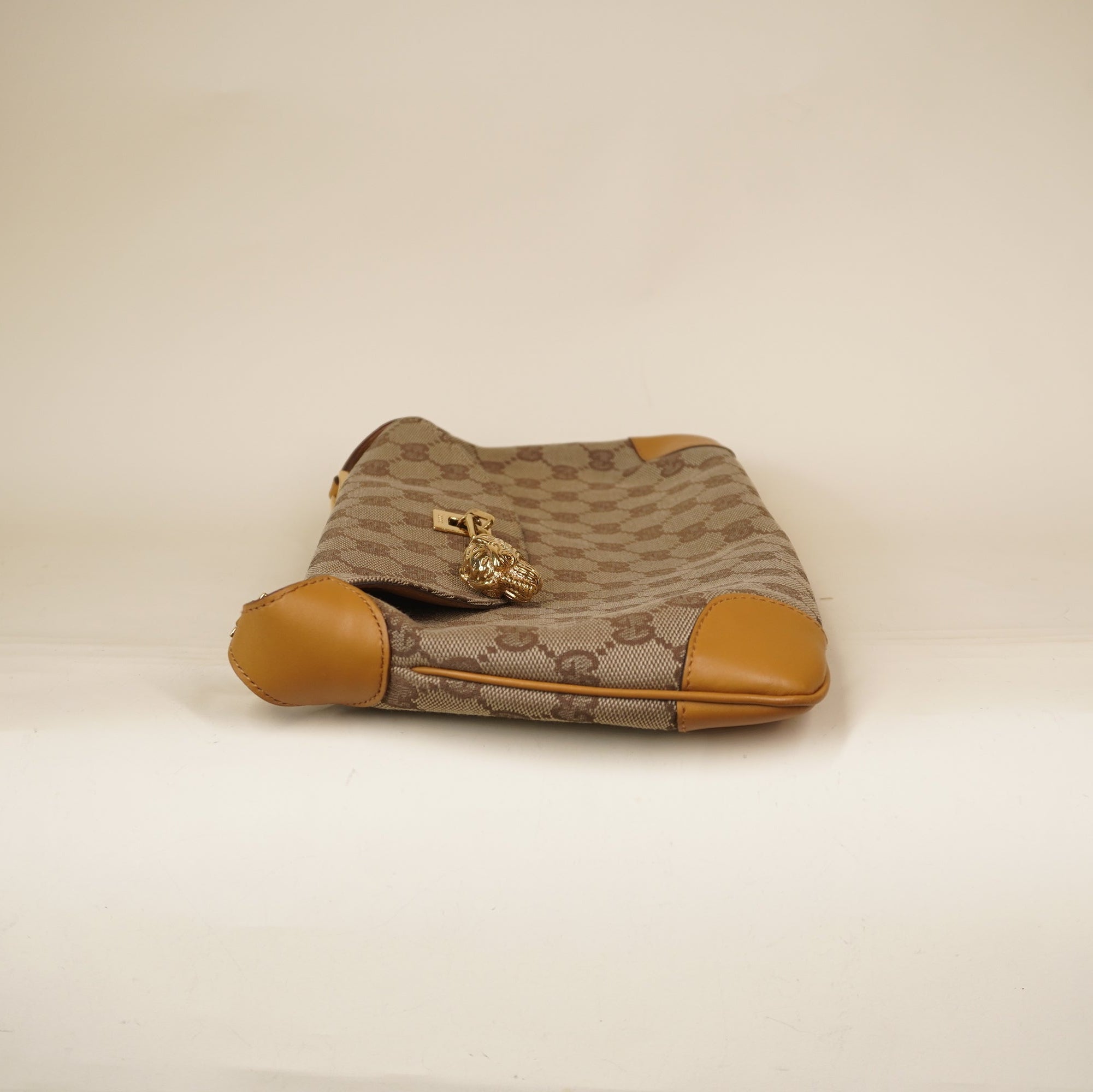 PRE-OWNED GG Monogram Tiger Charm Shoulder Bag