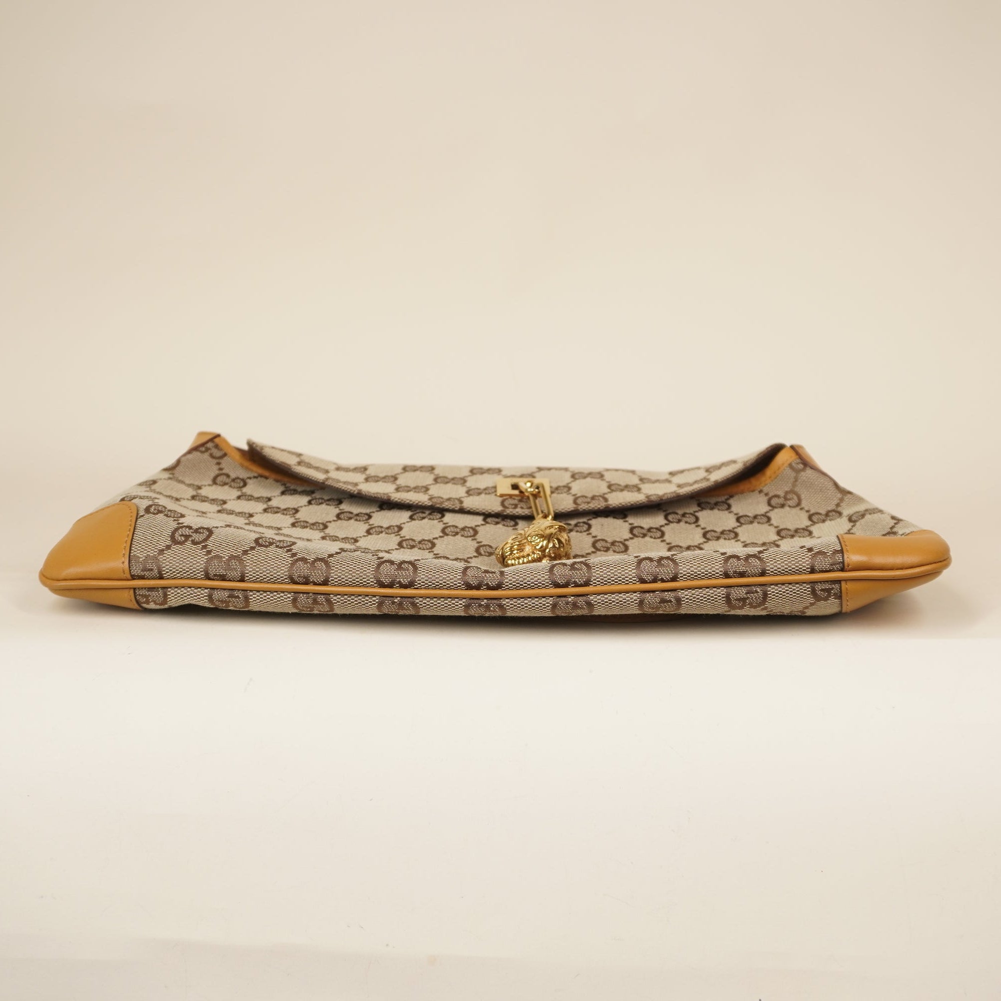 PRE-OWNED GG Monogram Tiger Charm Shoulder Bag