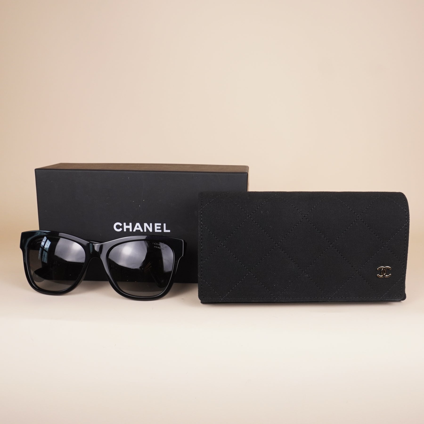 PRE-OWNED CC Acetate Square CC Sunglasses 5380-A