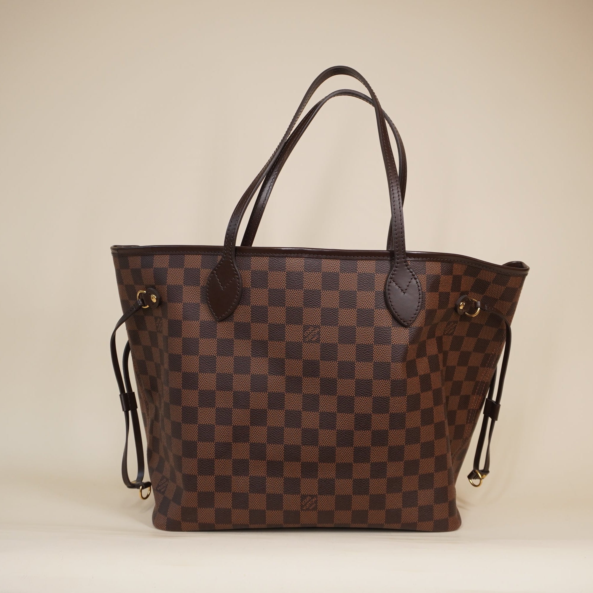 PRE-OWNED LV Neverfull MM Damier Ebene Tote