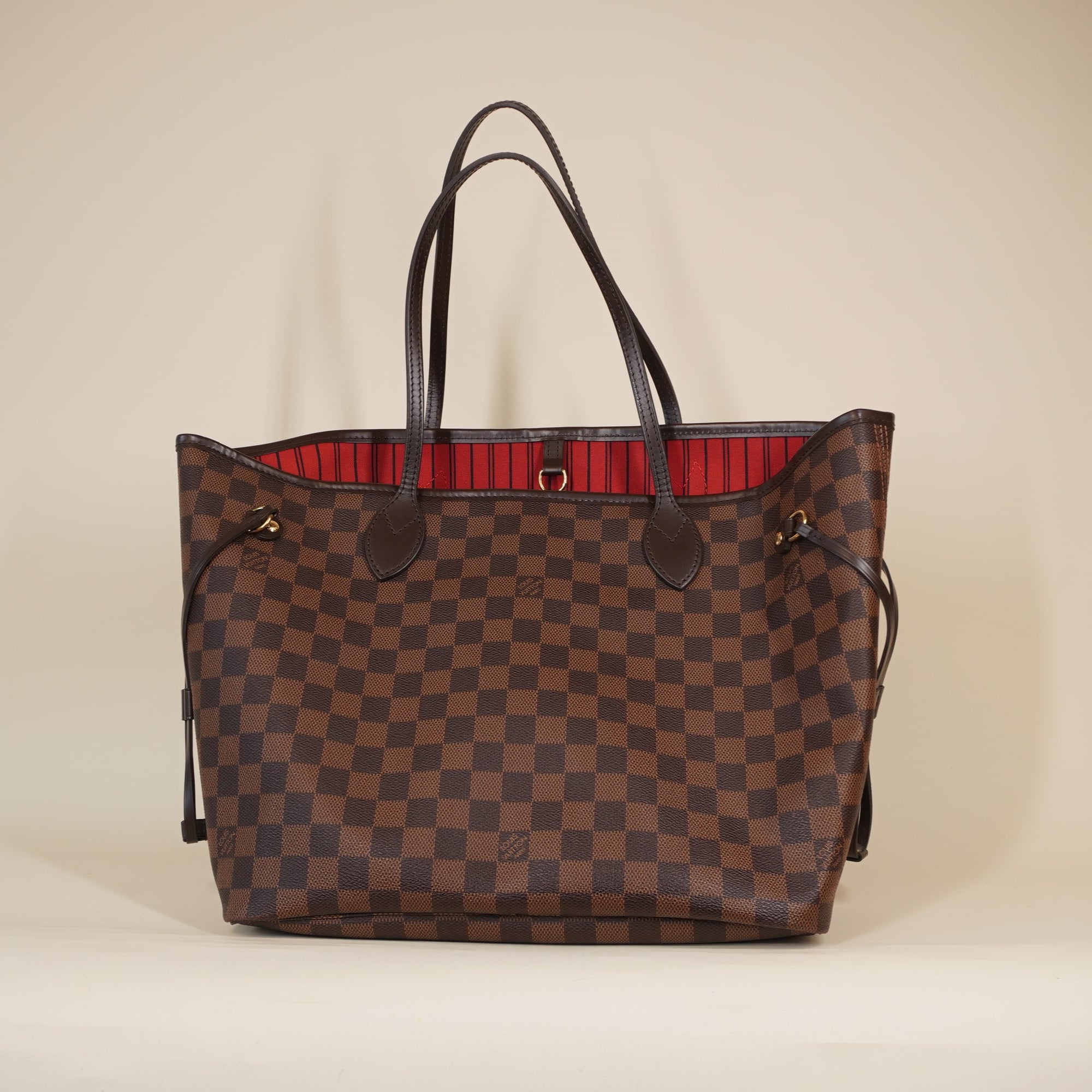 PRE-OWNED LV Neverfull MM Damier Ebene Tote