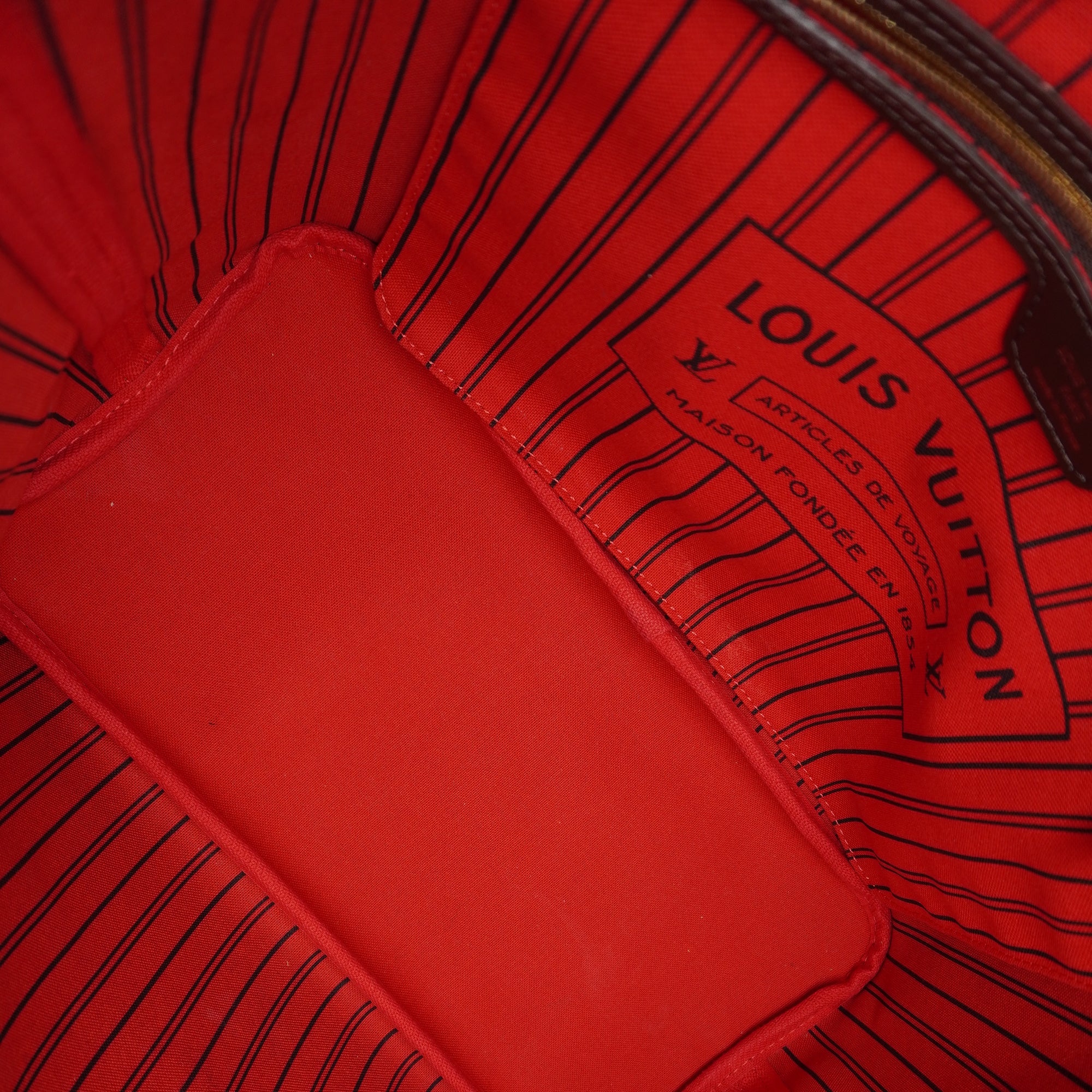 PRE-OWNED LV Neverfull MM Damier Ebene Tote