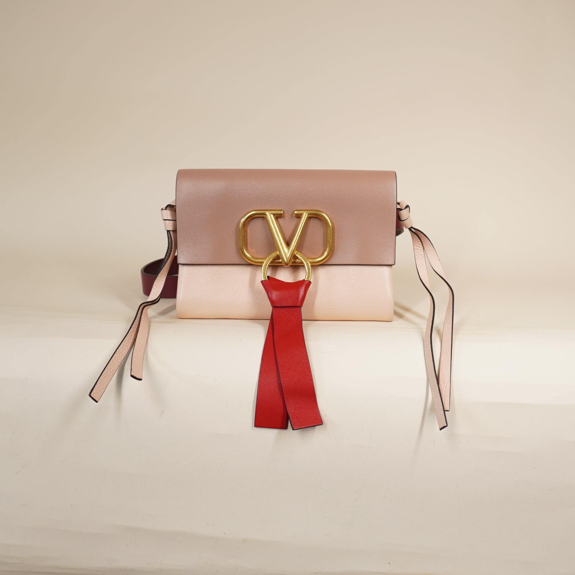 PRE-OWNED Smooth Calfskin Small VRing Belt Bag