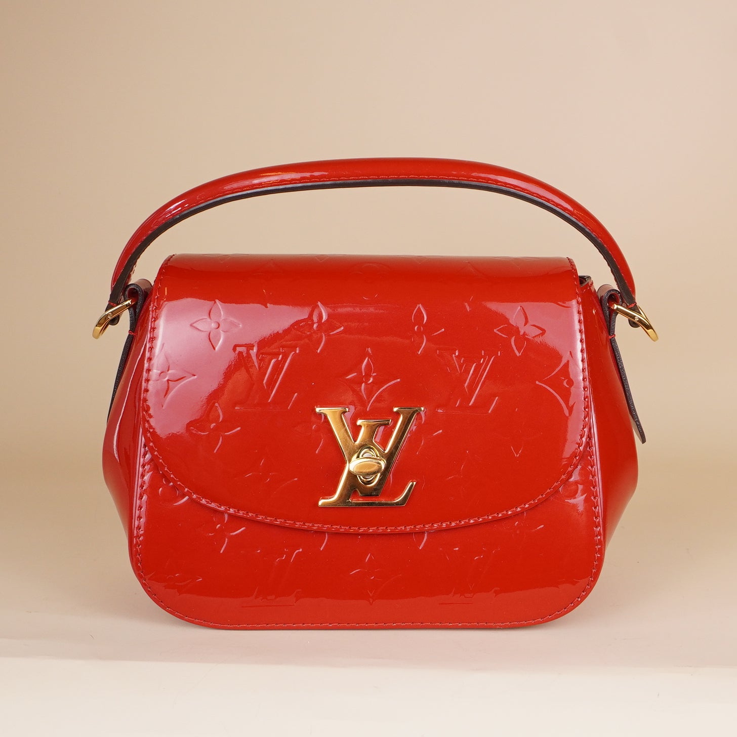 PRE-OWNED LV Cerise Monogram Vernis Pasadena Bag