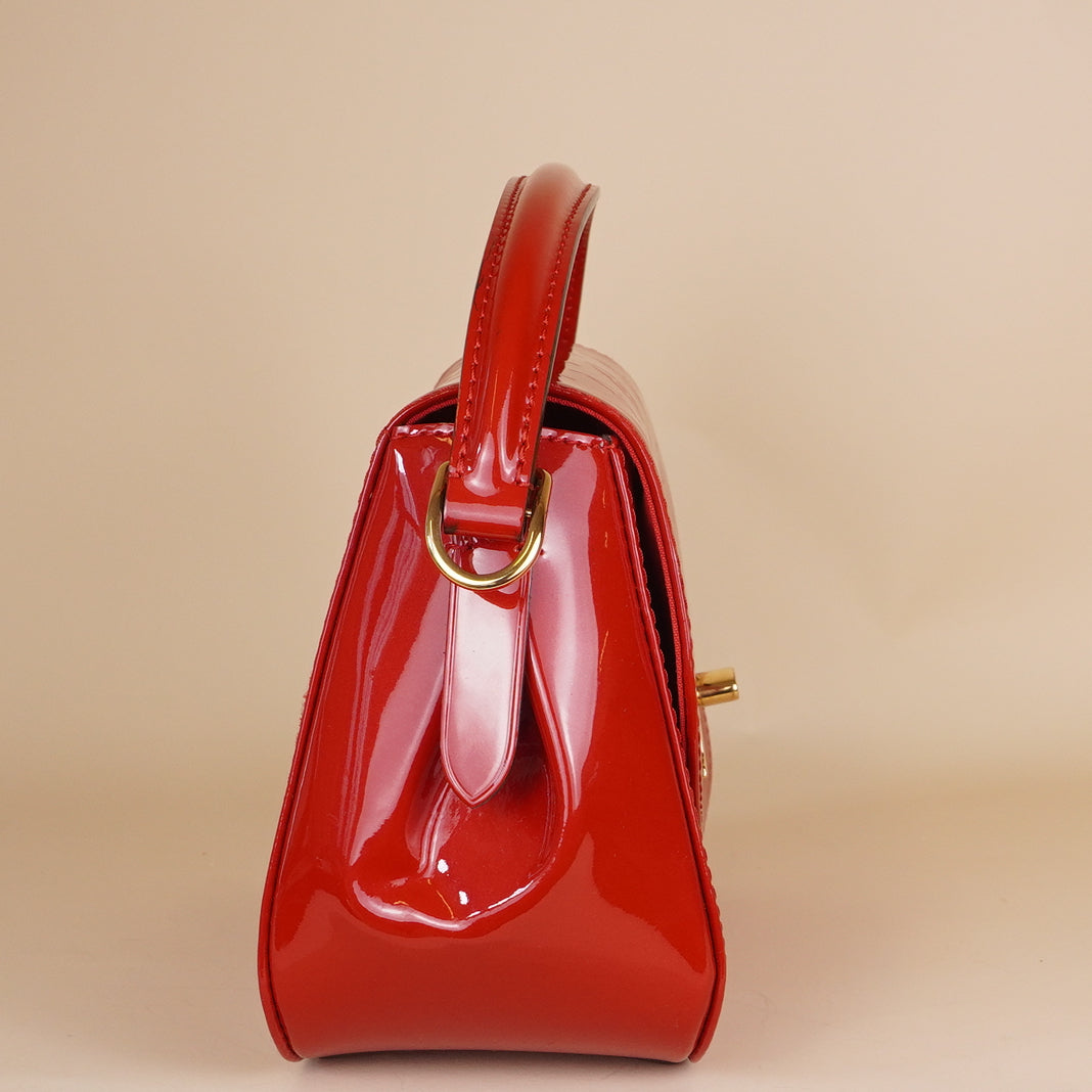 PRE-OWNED LV Cerise Monogram Vernis Pasadena Bag