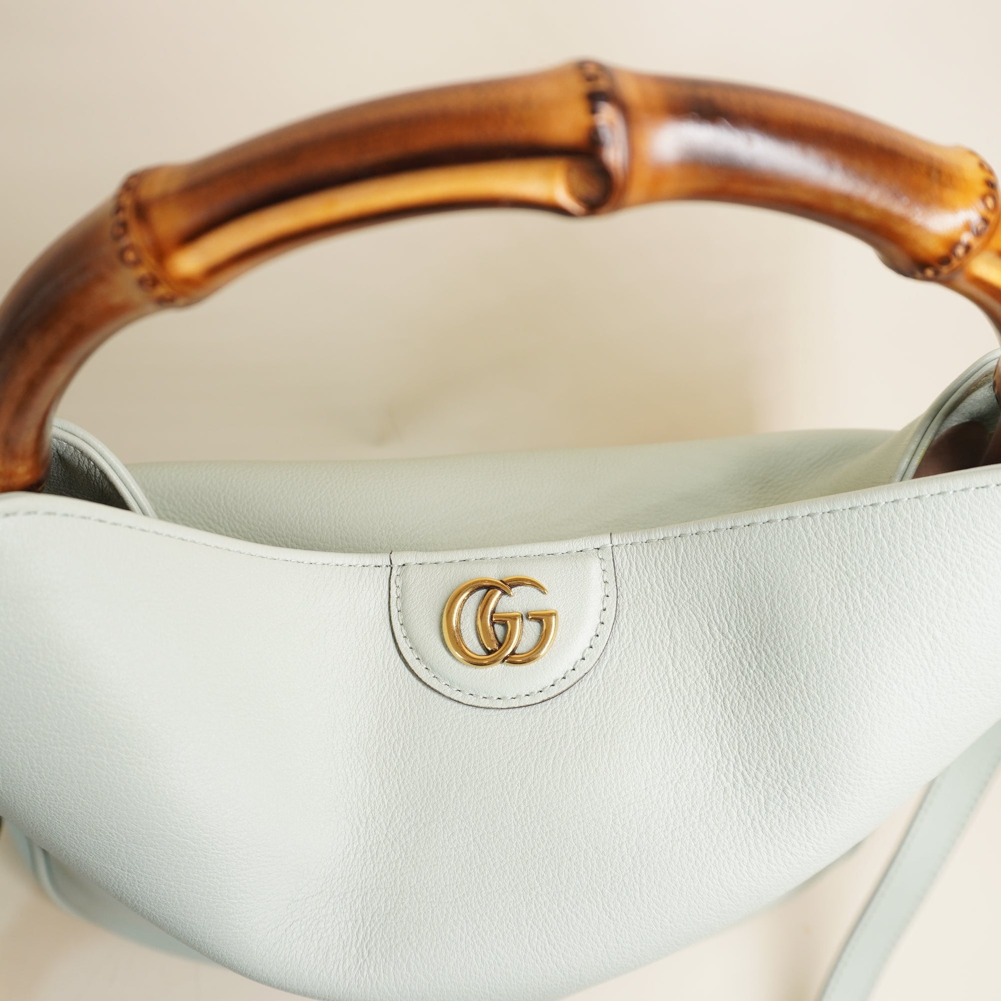 PRE-OWNED GG Softy Wonka Textured Dollar Calfskin Small Diana Shoulder Bag
