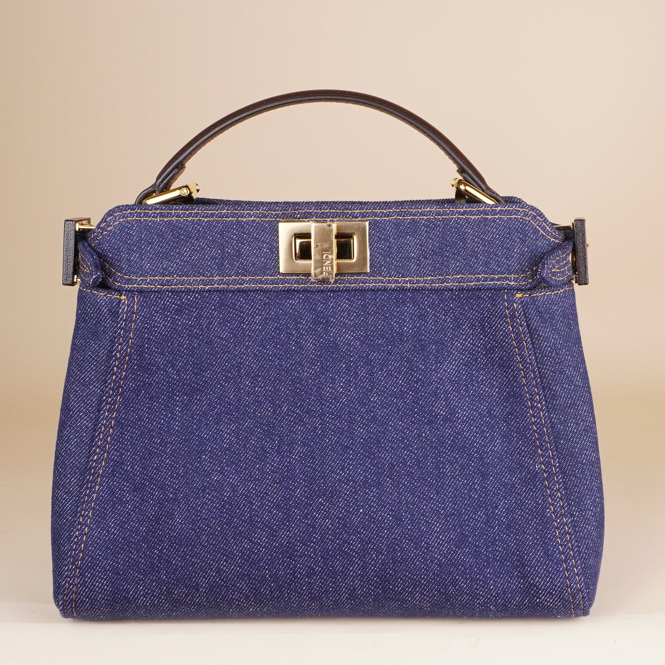 PRE-OWNED FF Peekaboo Denim Mini 2022