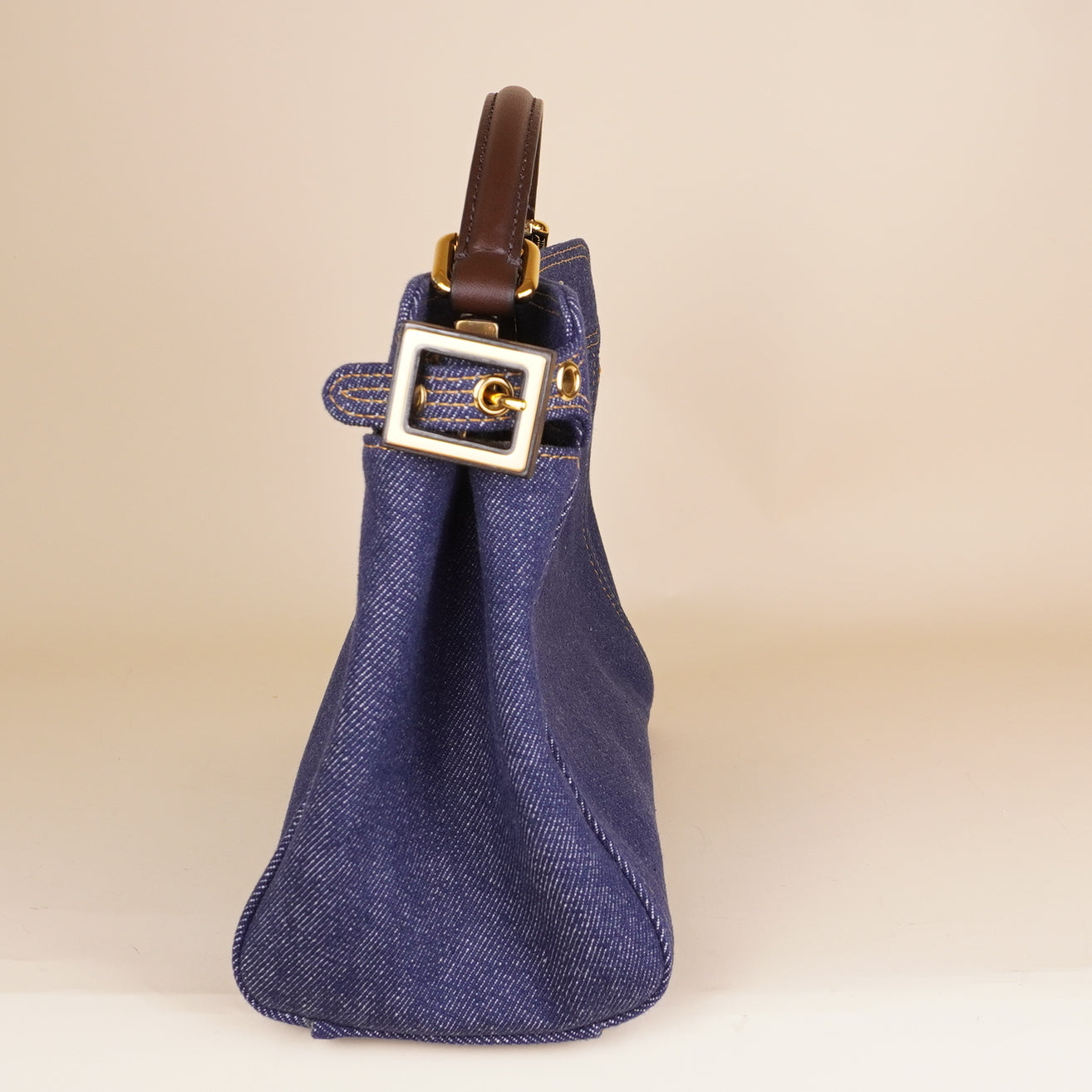 PRE-OWNED FF Peekaboo Denim Mini 2022
