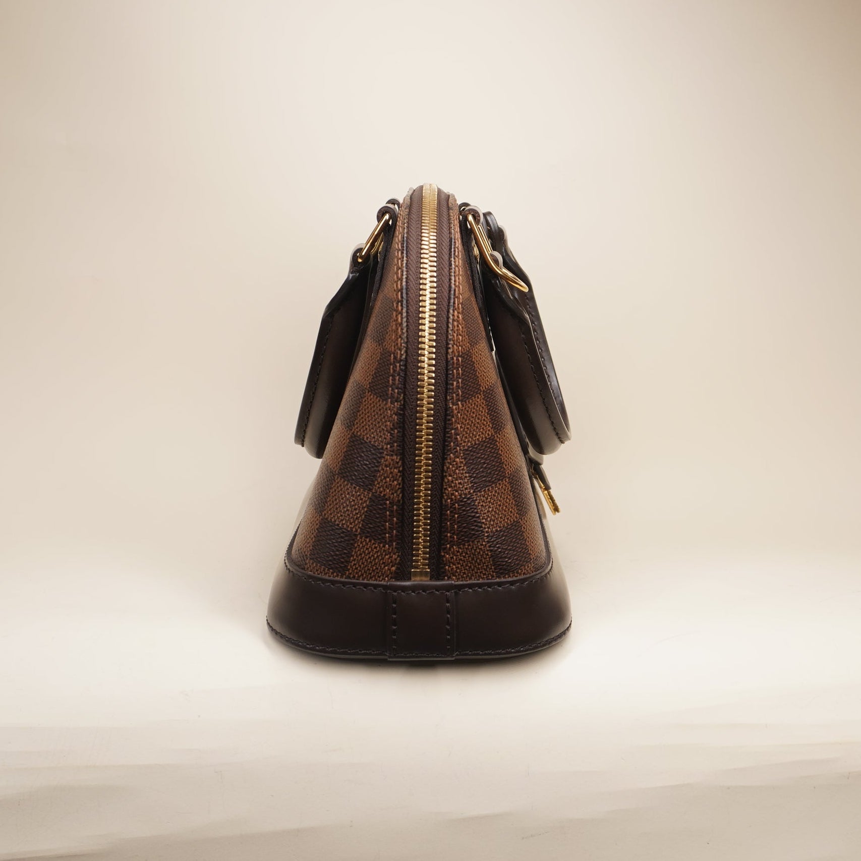 PRE-OWNED Damier Ebene Alma BB Shoulder Bag 